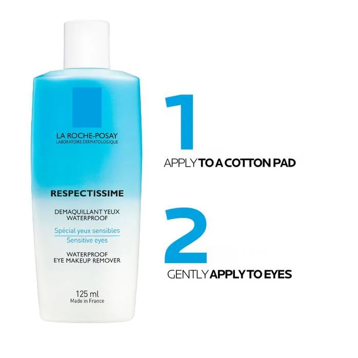 La Roche-Posay Respectissime Waterproof Eye Makeup Remover, Won't Irritate Sensitive Skin, Fragrance Free, 4.2 Fl Oz - Image 6