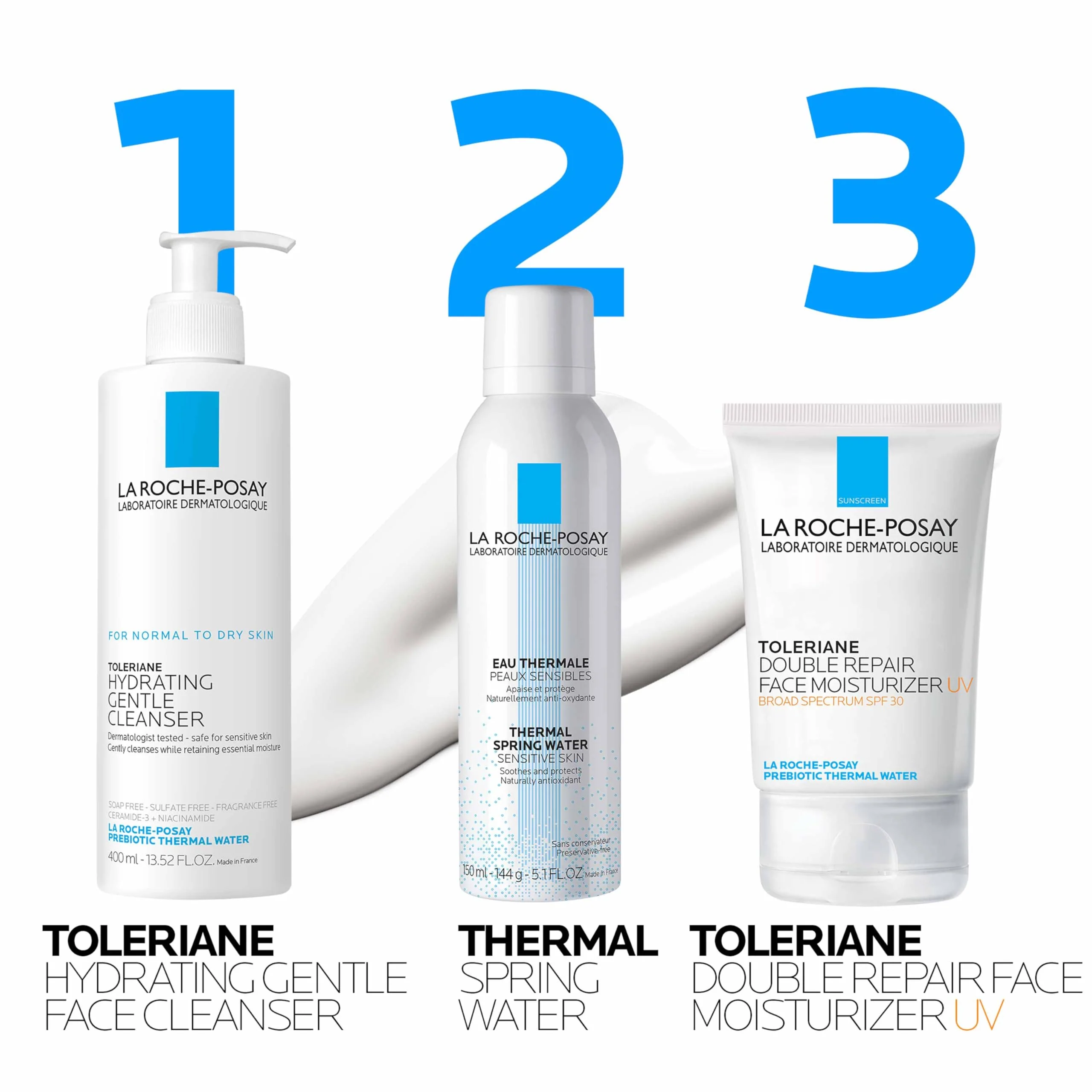 La Roche-Posay Toleriane Double Repair UV SPF Moisturizer for Face, Daily Facial Moisturizer with Sunscreen SPF 30, Niacinamide and Glycerin, Oil Free, Moisturizing Sun Protection - Image 4