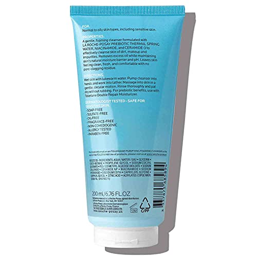 La Roche-Posay Toleriane Purifying Foaming Facial Cleanser, Oil Free Face Wash for Women & Men with Niacinamide + Ceramides, Pore Cleanser Safe For Sensitive Skin, Won’t Dry Out Skin, Soap Free, 200ml - Image 11