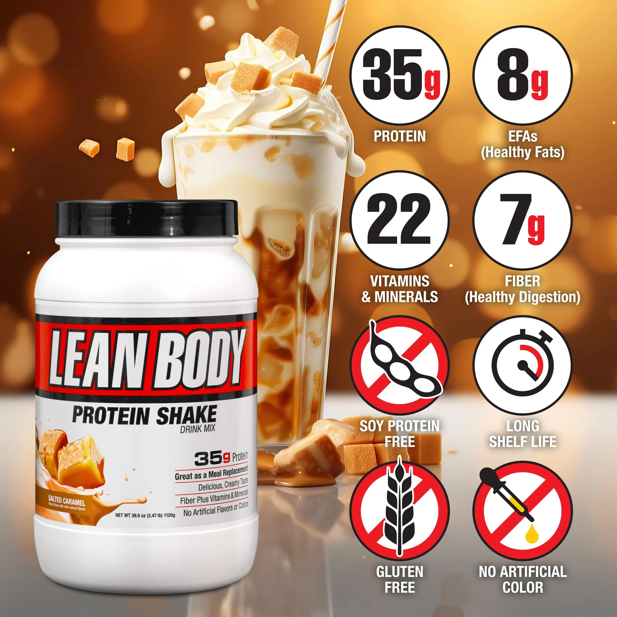 Labrada Nutrition - Lean Body 16 Serving MRP 2.47lb Bag, Salted Caramel (Salted Caramel) Packaging May Vary - Image 4