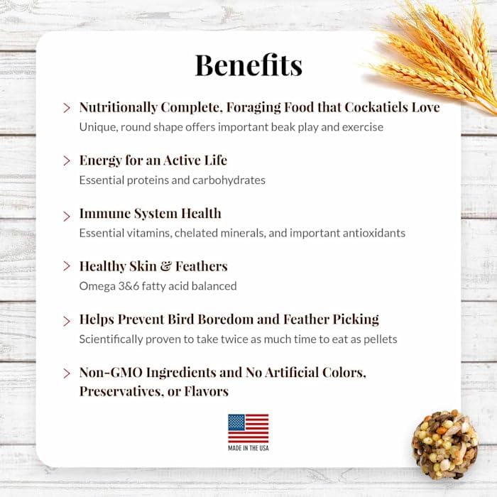 LAFEBER'S Classic Nutri-Berries Pet Bird Food, Made with Non-GMO and Human-Grade Ingredients, for Cockatiels (4 lb) - Image 3