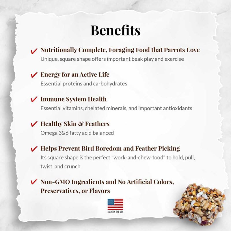 LAFEBER'S Fruit Delight Avi-Cakes Pet Bird Food, Made with Non-GMO and Human-Grade Ingredients, for Parrots (8 oz Pack of 1) - Image 4