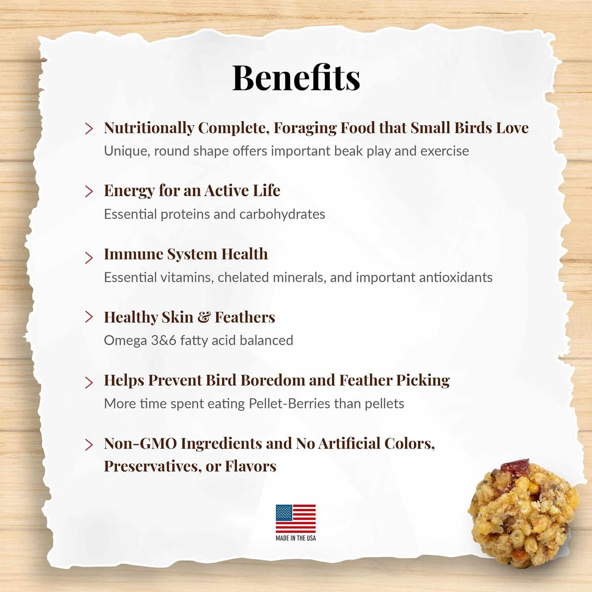 LAFEBER'S Pellet-Berries Pet Bird Food, Made with Non-GMO and Human-Grade Ingredients, for Cockatiels, Conures, Parakeets (Budgies), Lovebirds (PelletBerries 10 oz) - Image 5