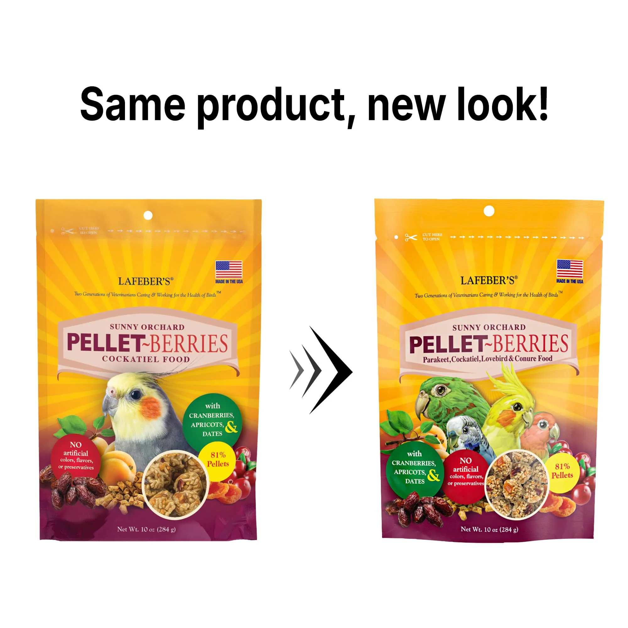 LAFEBER'S Pellet-Berries Pet Bird Food, Made with Non-GMO and Human-Grade Ingredients, for Cockatiels, Conures, Parakeets (Budgies), Lovebirds (PelletBerries 10 oz) - Image 6