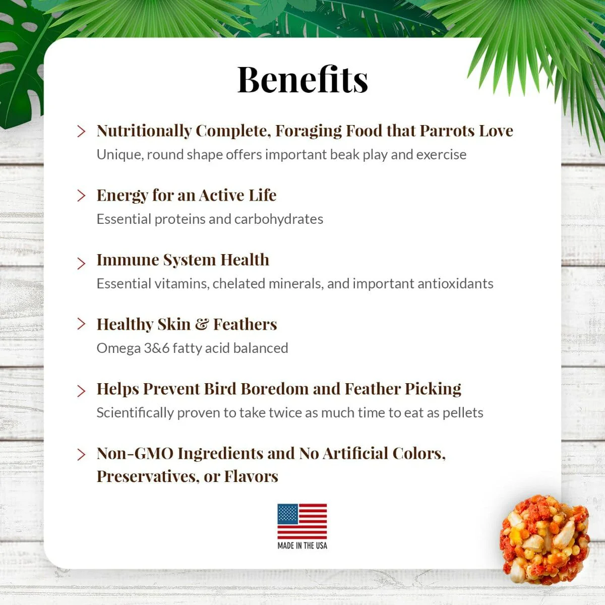 LAFEBER'S Tropical Fruit Nutri-Berries Pet Bird Food, Made with Non-GMO and Human-Grade Ingredients, for Parrots, 3 lb - Image 8