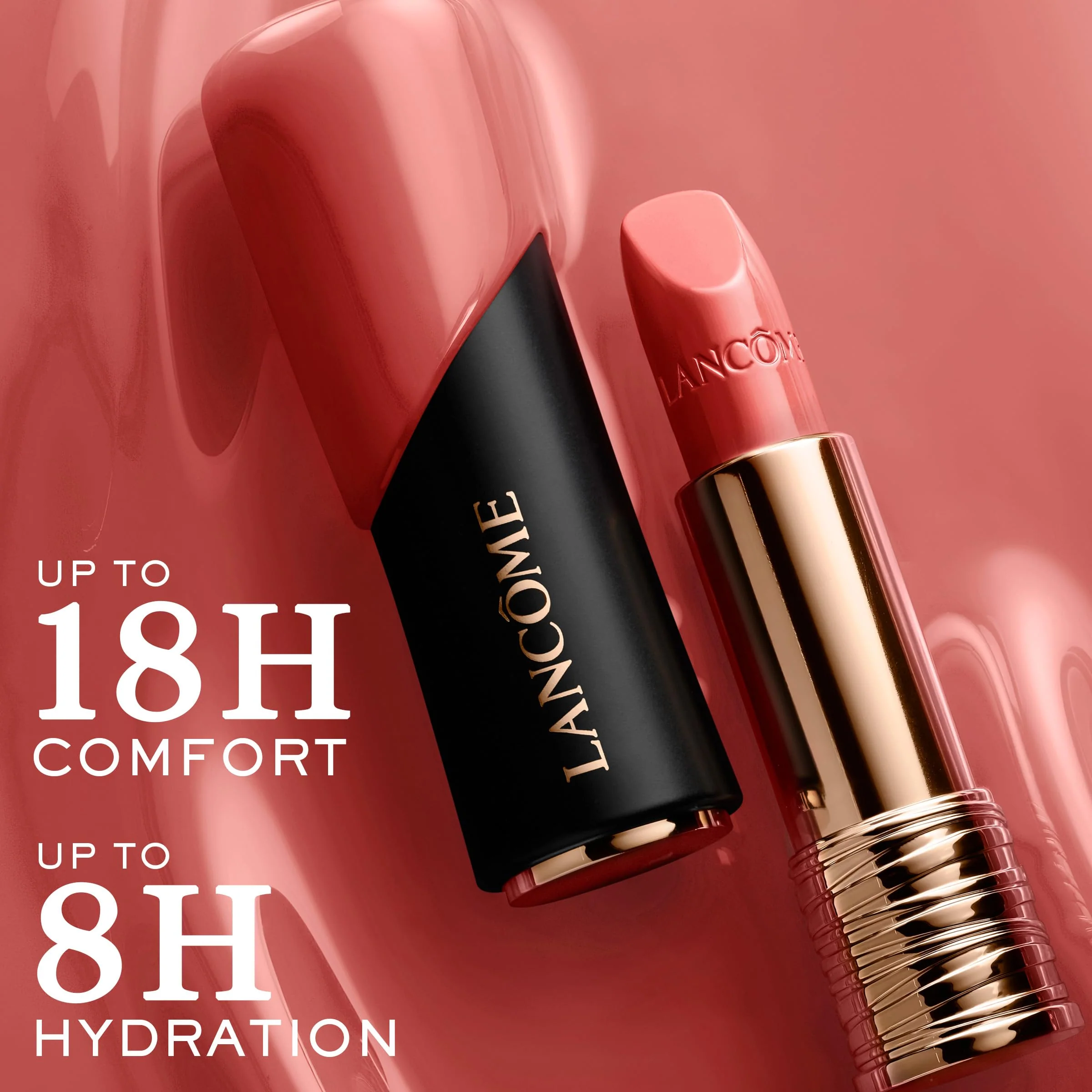 Lancôme L'Absolu Rouge Hydrating Cream Lipstick - Smudge-Resistant & Luminous Finish - Up To 18HR Comfort - 274 French Tea - Image 9