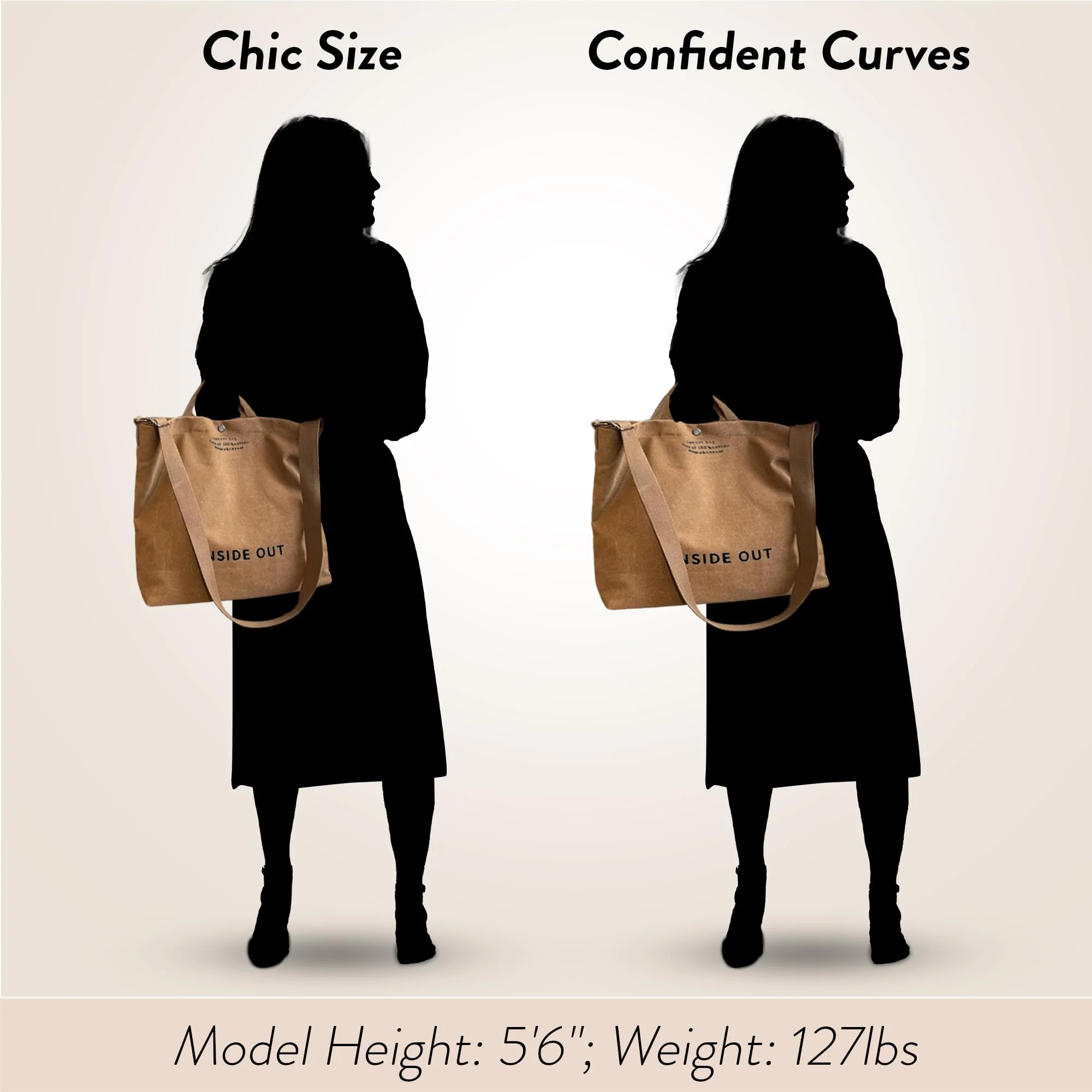 Large Tote Bag for Women, Canvas Bag Women Gift, Fashion Crossbody 16oz Cotton Bag, Large Capacity Shoulder Bag - Image 2