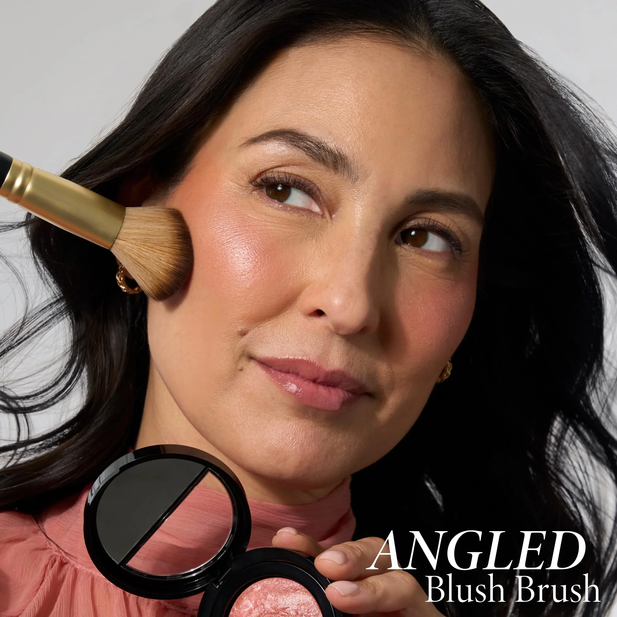 LAURA GELLER NEW YORK Baked Blush-n-Brighten Marbleized Blush + Angled Brush (05 Sunswept, 47mm) - Image 5