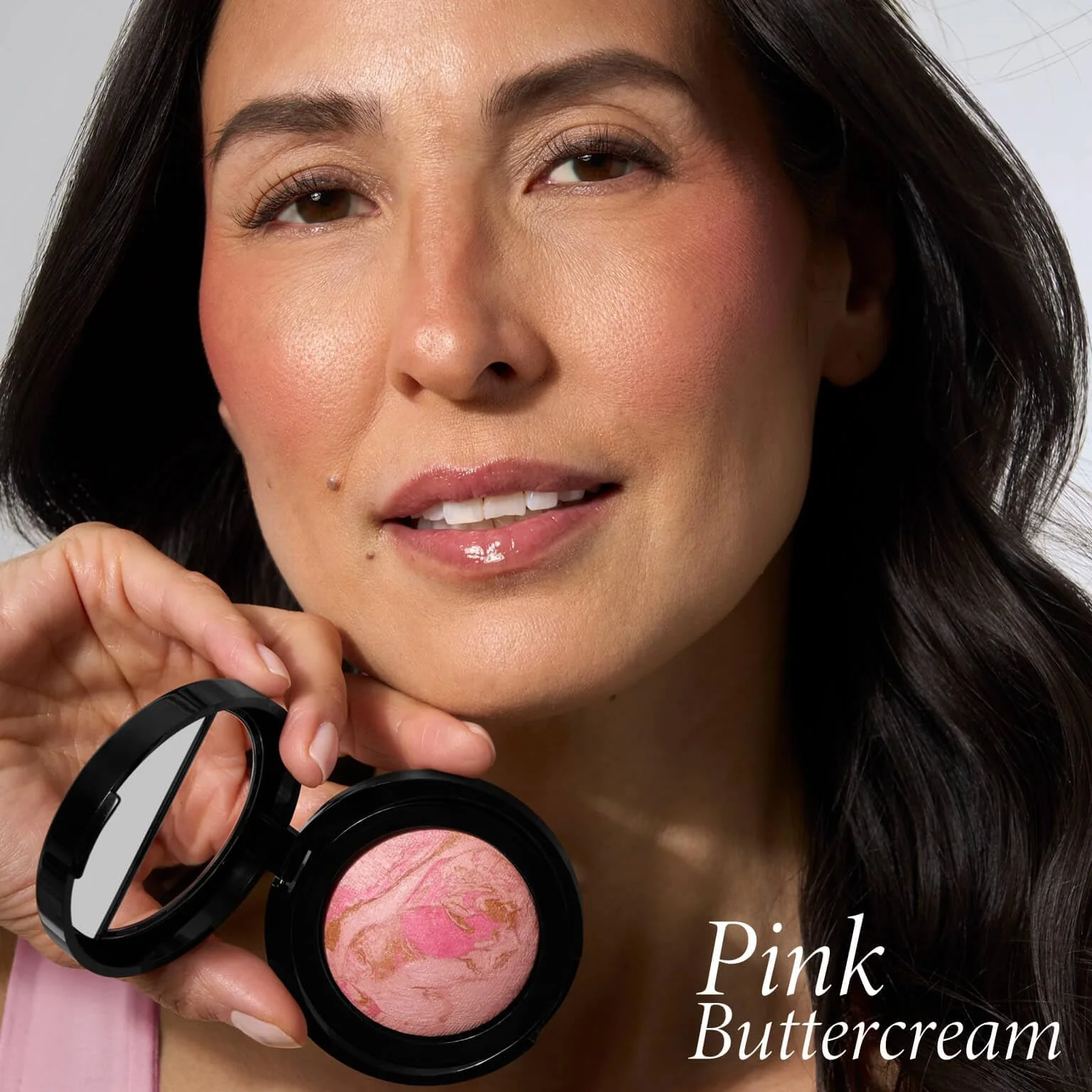 LAURA GELLER NEW YORK Baked Blush-n-Brighten Marbleized Blush for Cheeks - Pink Buttercream - Natural Finish - Buildable Color - Image 6