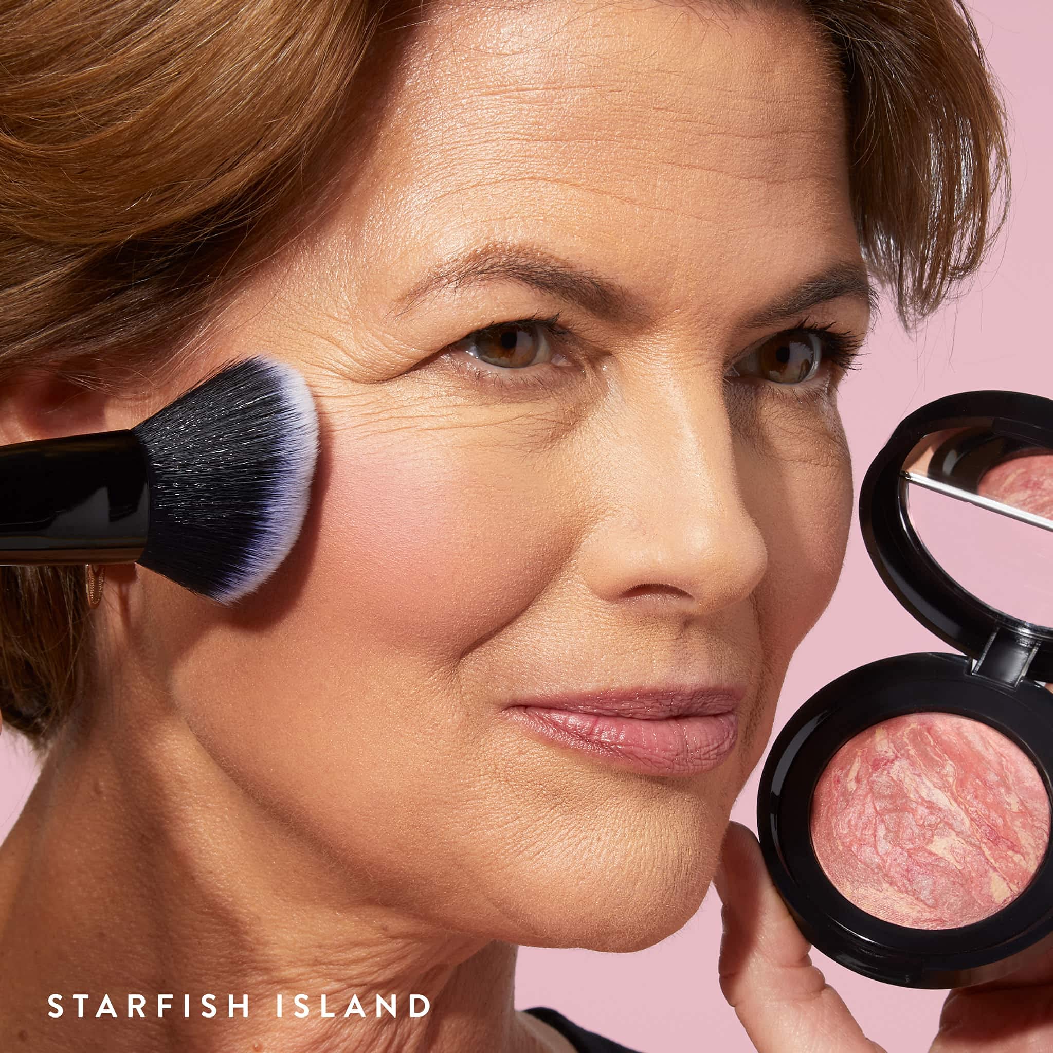 LAURA GELLER NEW YORK Baked Blush-n-Brighten Marbleized Blush for Cheeks - Starfish Island - Natural Finish - Buildable Color - Image 6