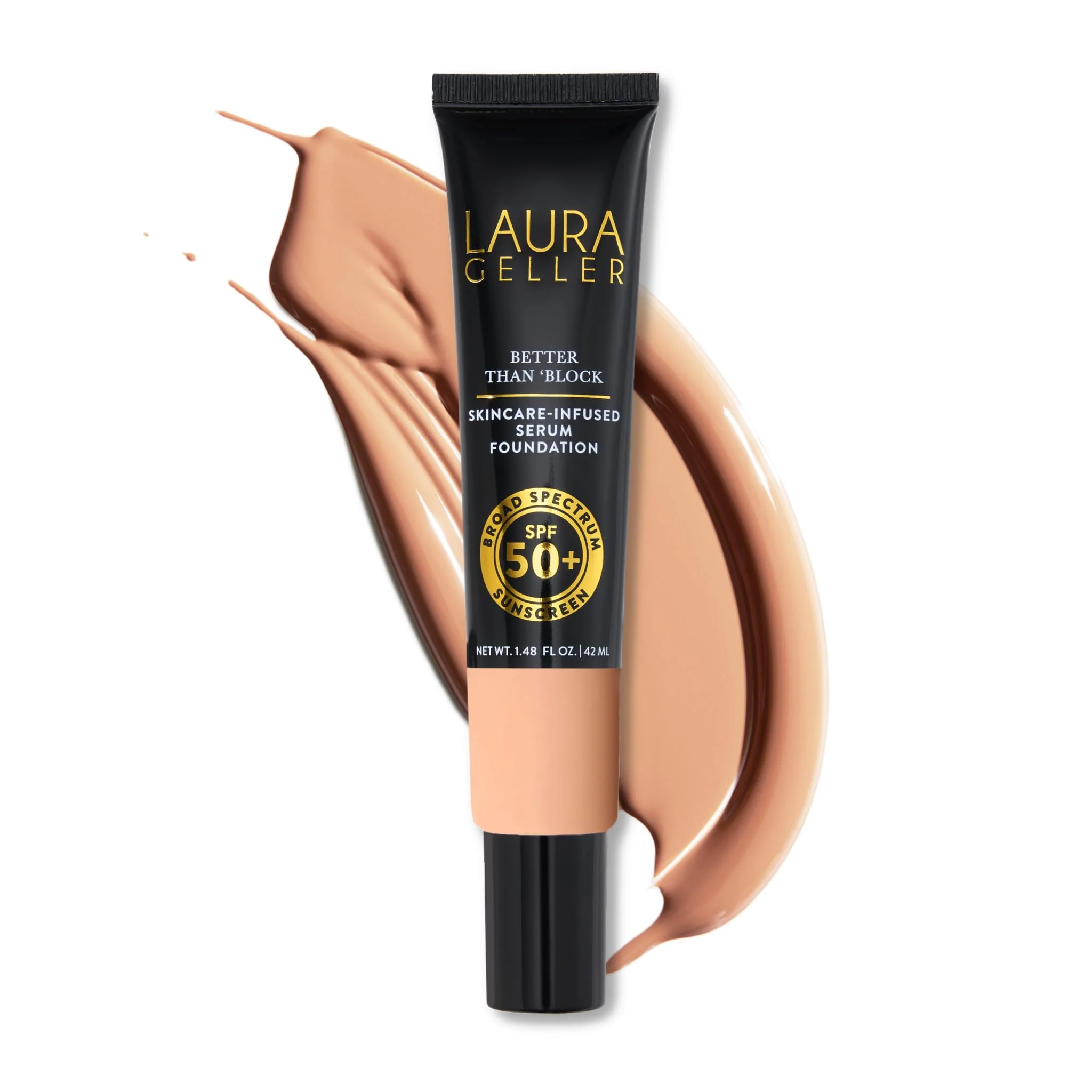 LAURA GELLER NEW YORK Better Than ‘Block Skincare-Infused Serum Foundation with Broad Spectrum SPF 50+, Light