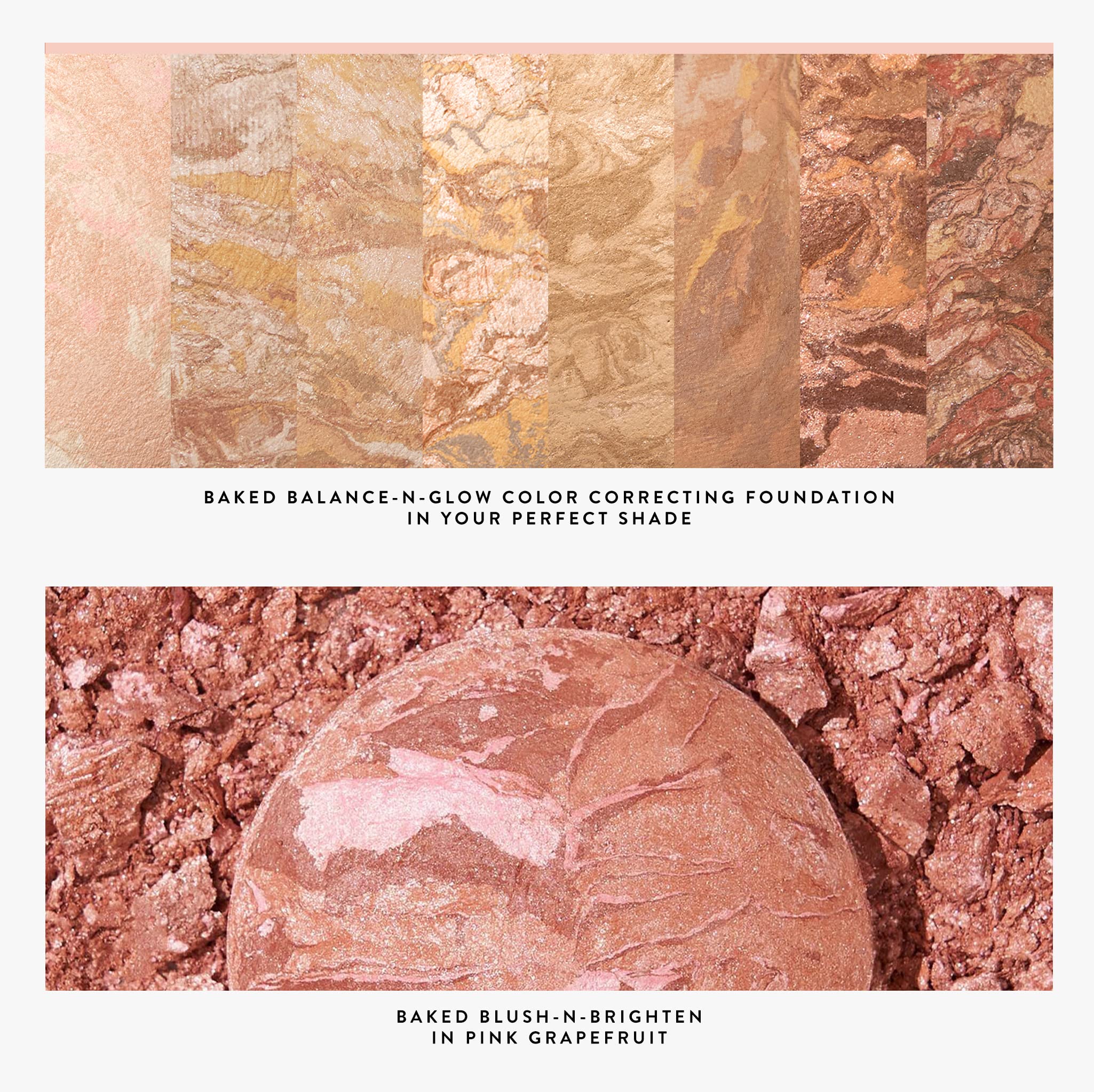 LAURA GELLER NEW YORK Blush-n-Glow Kit (3 PC): Baked Balance-N-Glow Illuminating Powder Foundation, Porcelain + Retractable Kabuki Brush + Baked Blush-N-Brighten, Pink Grapefruit - Image 2