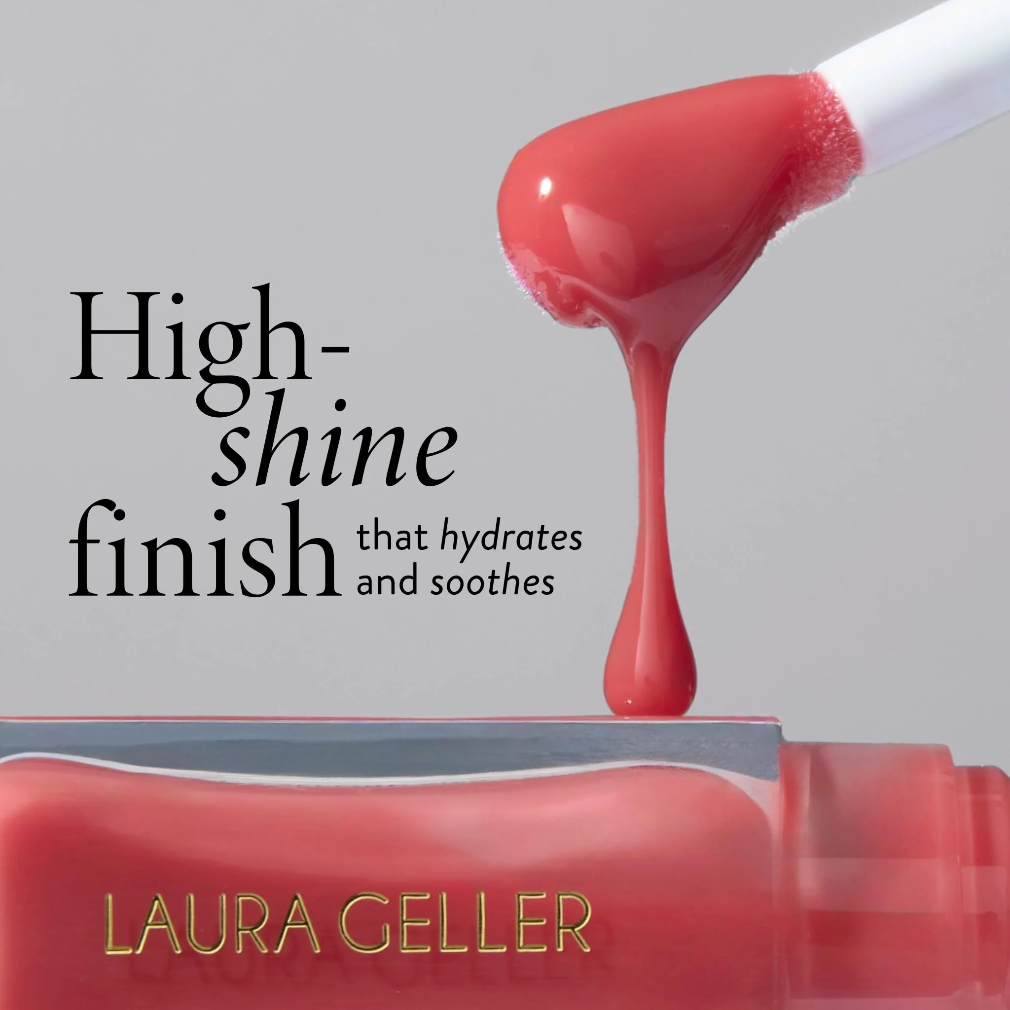 LAURA GELLER NEW YORK Fine Shine Glossy Lip Oil, Rose Garden - Hydrating Squalane - Pink Lip Gloss - Image 8