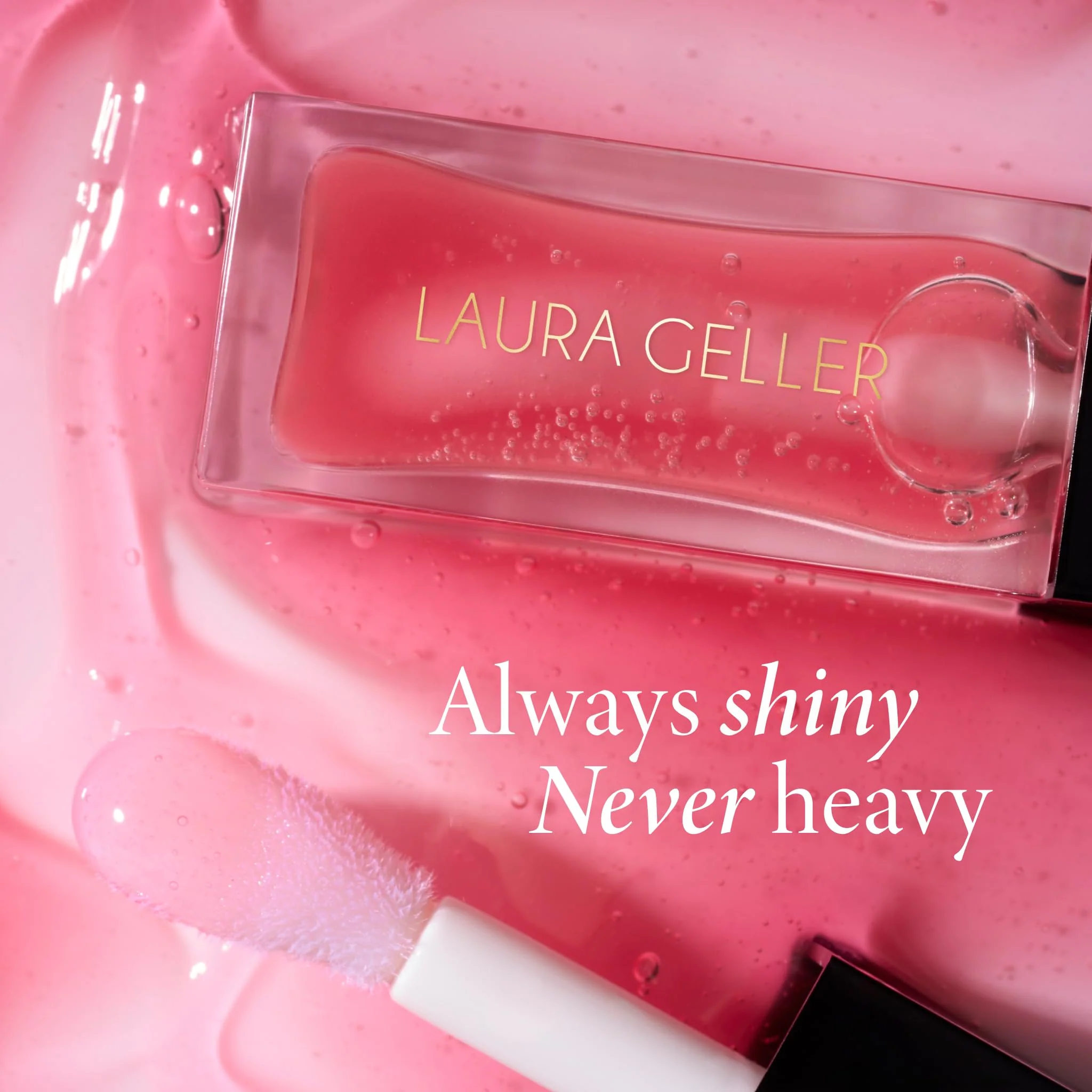 LAURA GELLER NEW YORK Fine Shine Glossy Lip Oil, Sweet Pink - Hydrating Squalane - Sheer Pink Lip Gloss - Image 7