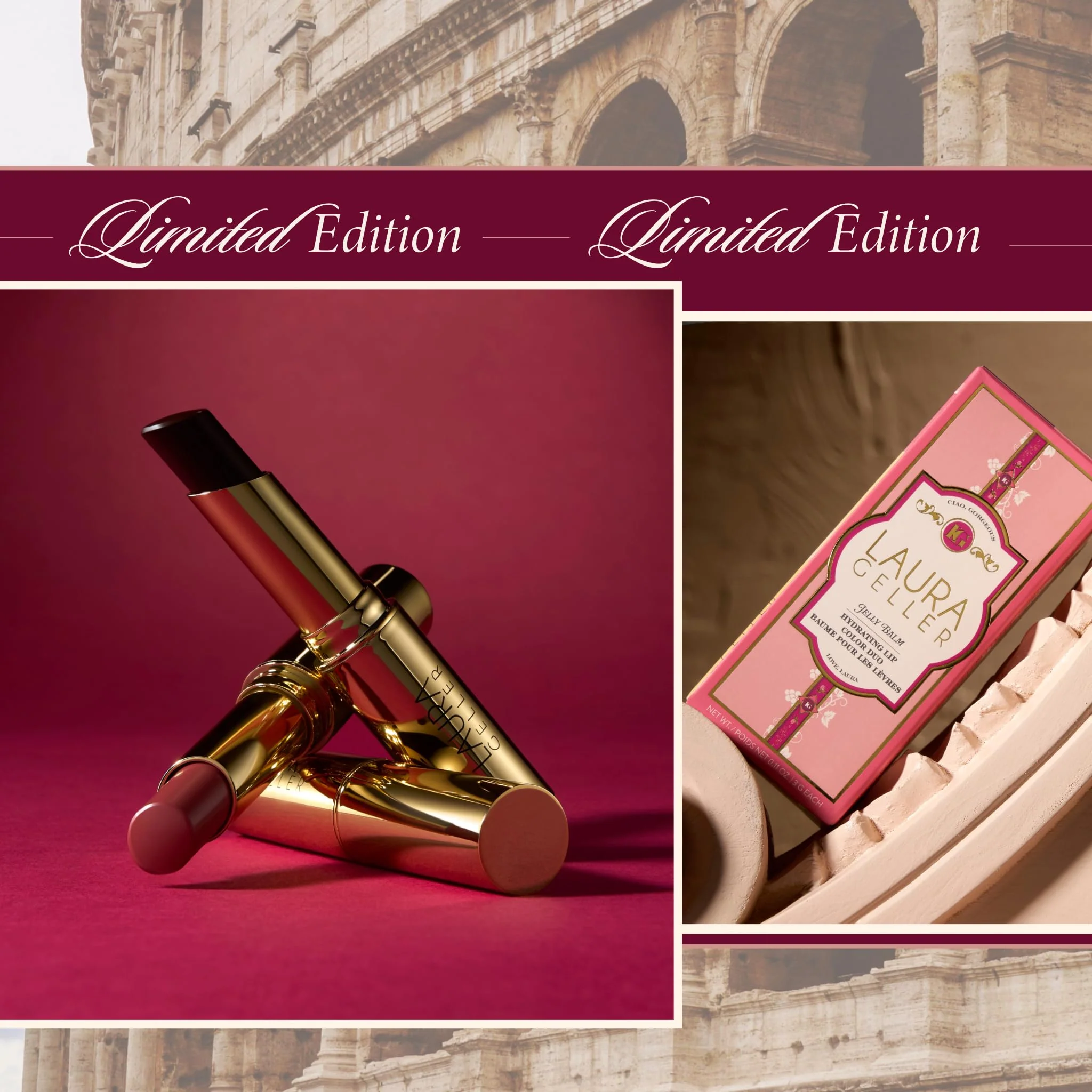 LAURA GELLER NEW YORK Jelly Balm Hydrating Lip Color Duo - Very Black Cherry + Sugar & Spice - Holiday 2024 - Image 7