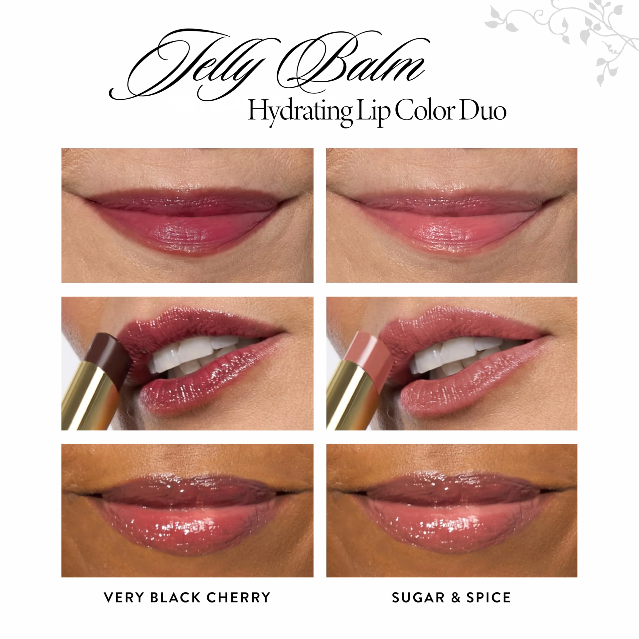 LAURA GELLER NEW YORK Jelly Balm Hydrating Lip Color Duo - Very Black Cherry + Sugar & Spice - Holiday 2024 - Image 9