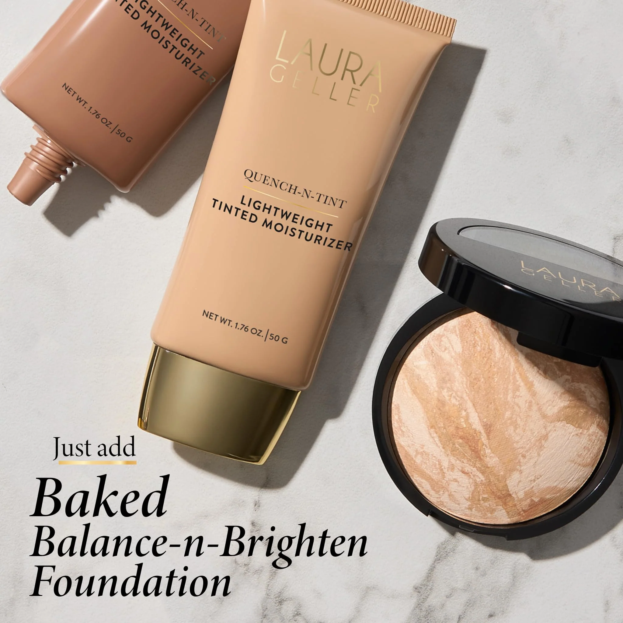 LAURA GELLER NEW YORK Quench-n-Tint Tinted Moisturizer - Sheer to Light Buildable Coverage - Natural Glow Finish - Lightweight Formula with Hyaluronic Acid, 01 Porcelain/Fair - Image 4