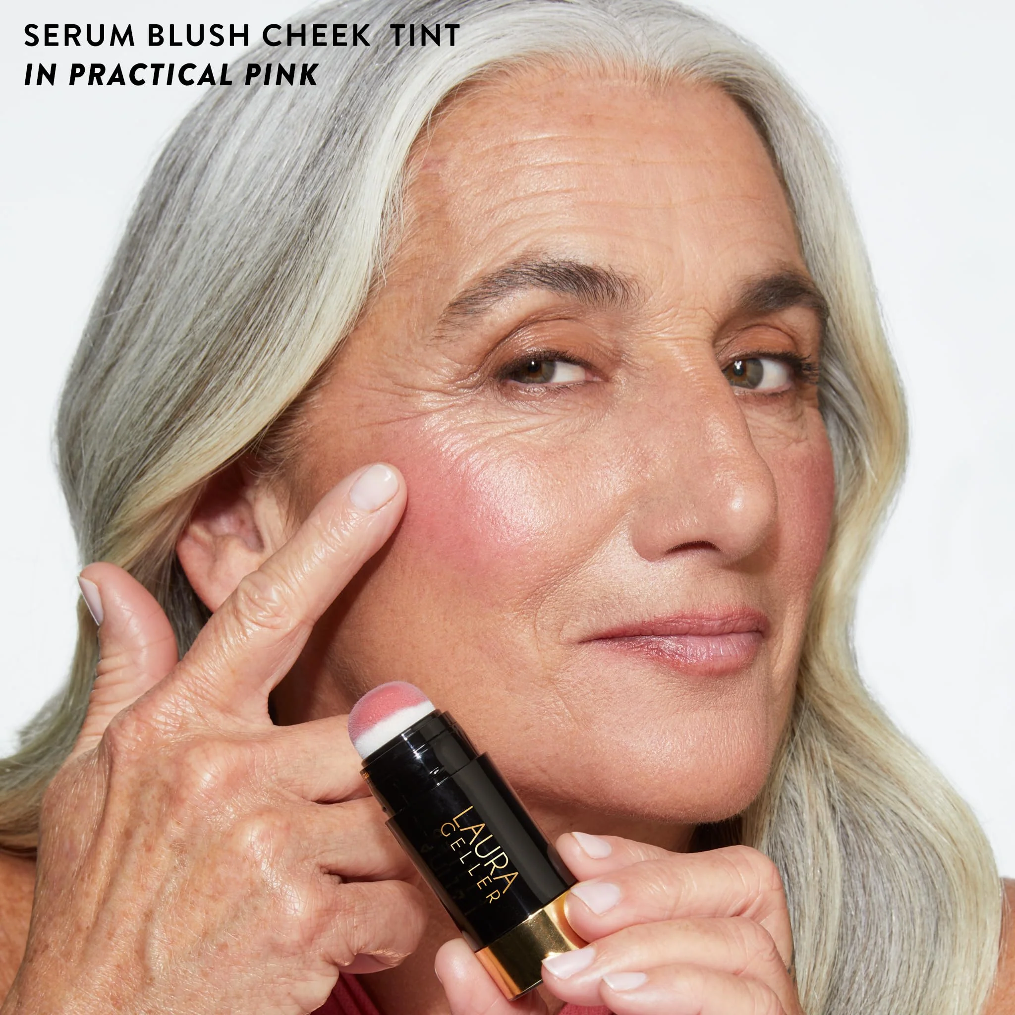 LAURA GELLER NEW YORK Serum Staples Soothing Blush + Lip Duo - Blush Cheek Tint, Practical Pink + Jelly Balm Lip Serum, There She Rose - Image 9
