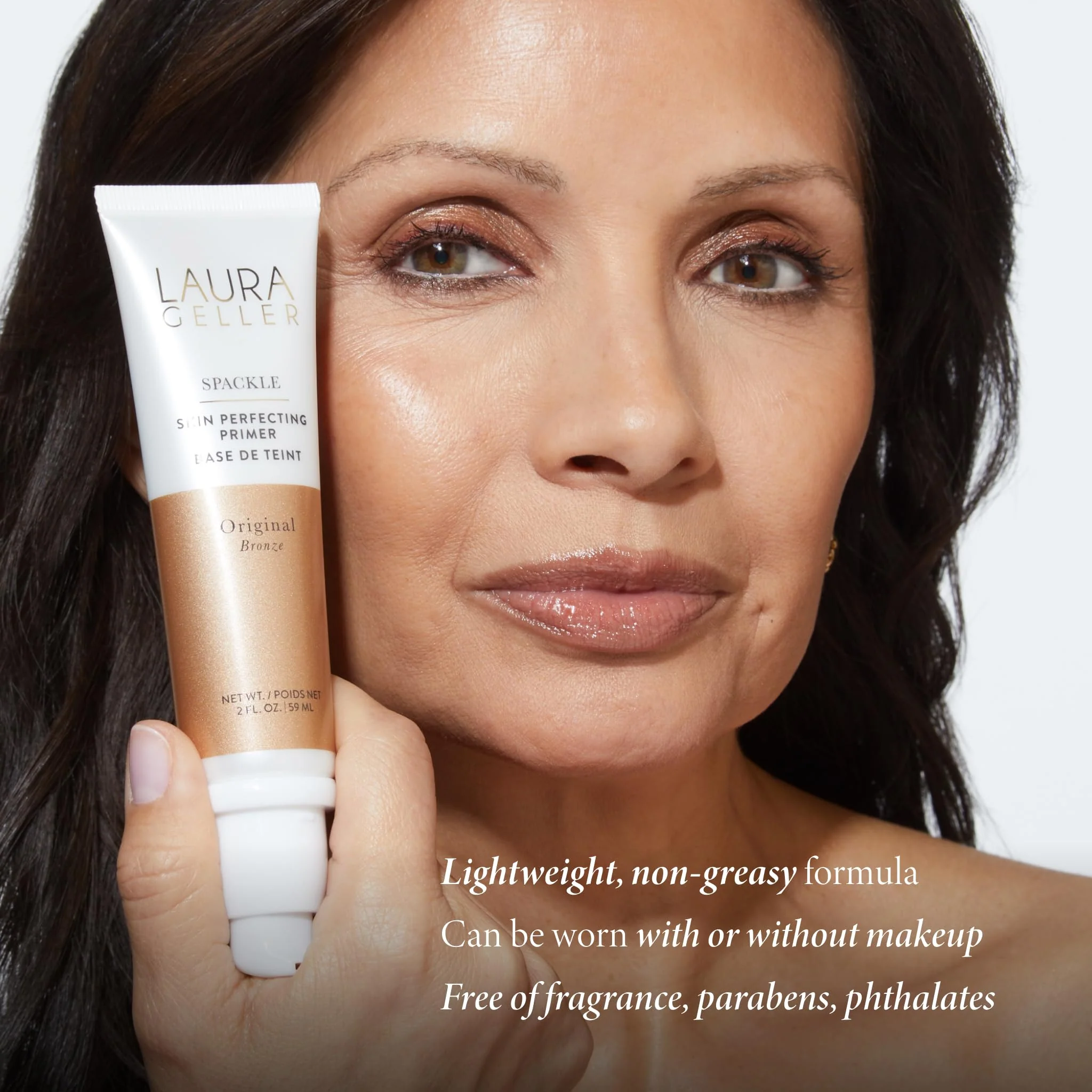 LAURA GELLER NEW YORK Spackle Primer - Bronze - Super-Size 2 Fl Oz - Hyaluronic Acid Makeup Primer for Mature Skin - Image 3