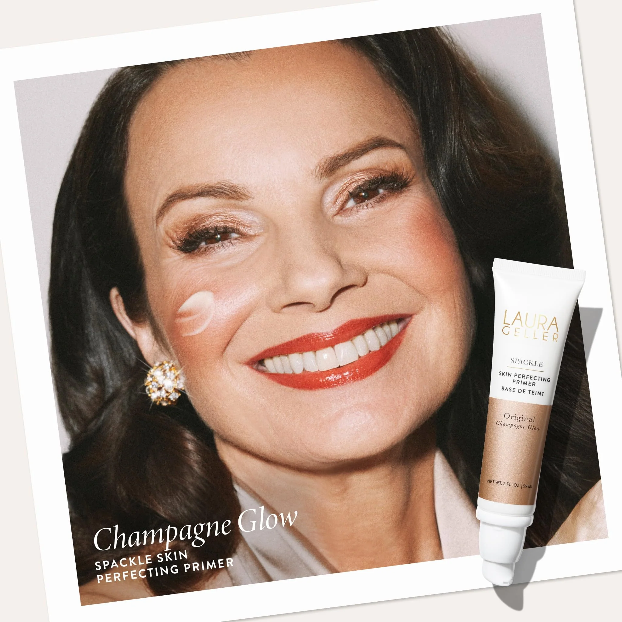LAURA GELLER NEW YORK Spackle Primer - Champagne Glow - Super-Size 2 Fl Oz - Hyaluronic Acid Makeup Primer for Mature Skin - Image 9