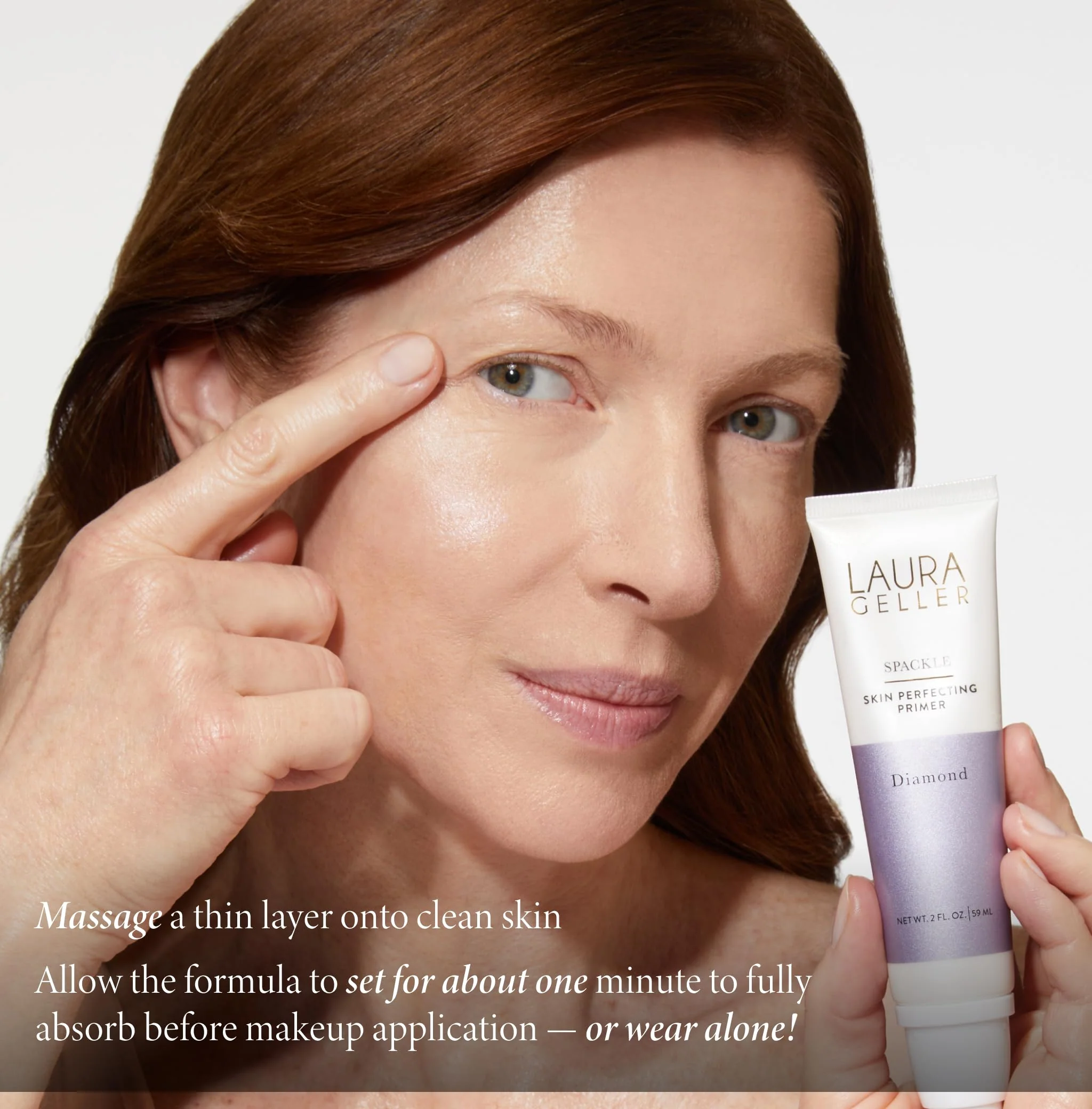 LAURA GELLER NEW YORK Spackle Primer - Diamond - Super-Size 2 Fl Oz - Hyaluronic Acid Makeup Primer for Mature Skin - Image 2