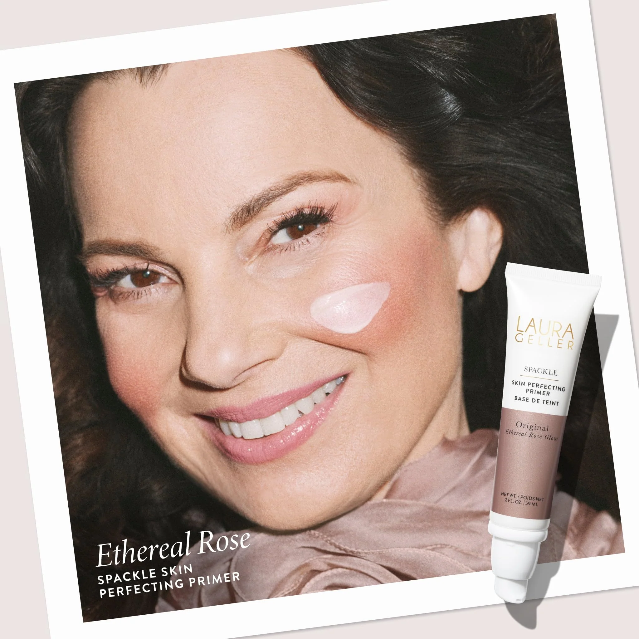 LAURA GELLER NEW YORK Spackle Primer - Ethereal Rose Glow - Super-Size 2 Fl Oz - Hyaluronic Acid Makeup Primer for Mature Skin - Image 9