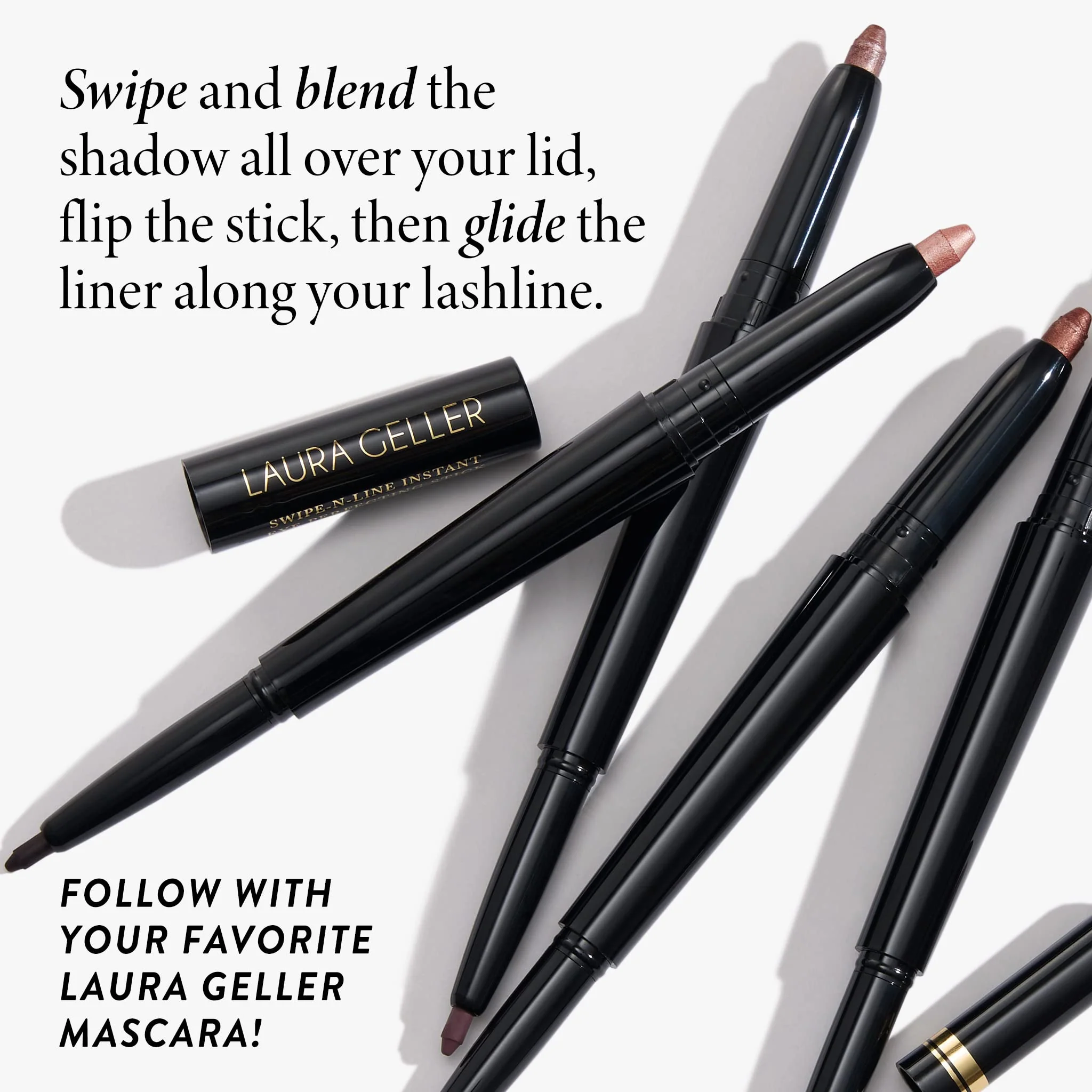 LAURA GELLER NEW YORK Swipe-n-Line Dual-Ended Eyeshadow + Eyeliner - Earthy (Taupe-Green/Warm Green) - Cream Eyeshadow & Smooth Glide Eyeliner - Waterproof & Crease-free Color - Image 5