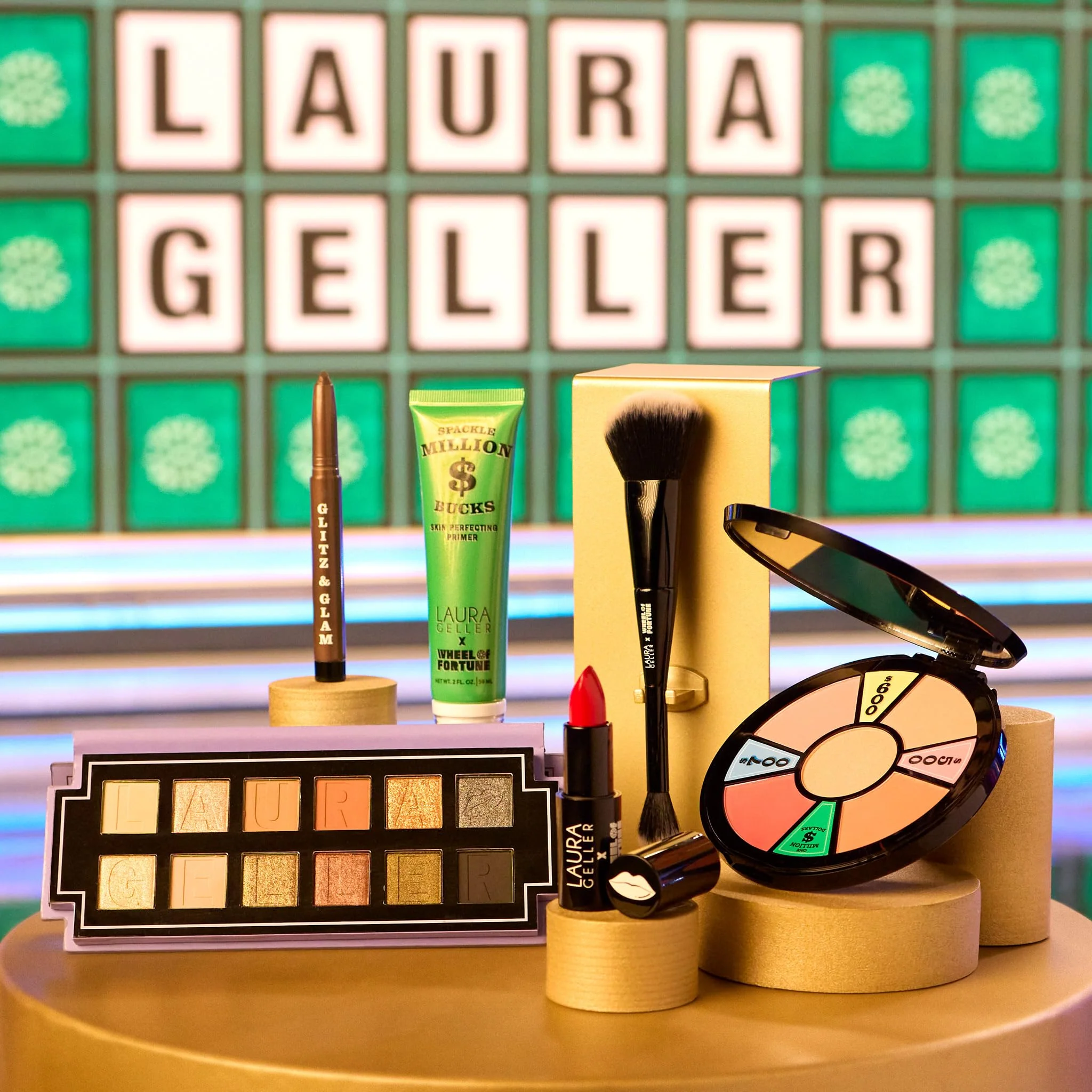 LAURA GELLER NEW YORK x Wheel of Fortune Limited Edition Collab The Wheel Blush Palette 5 pc Multi-Finish Blushes - Image 6