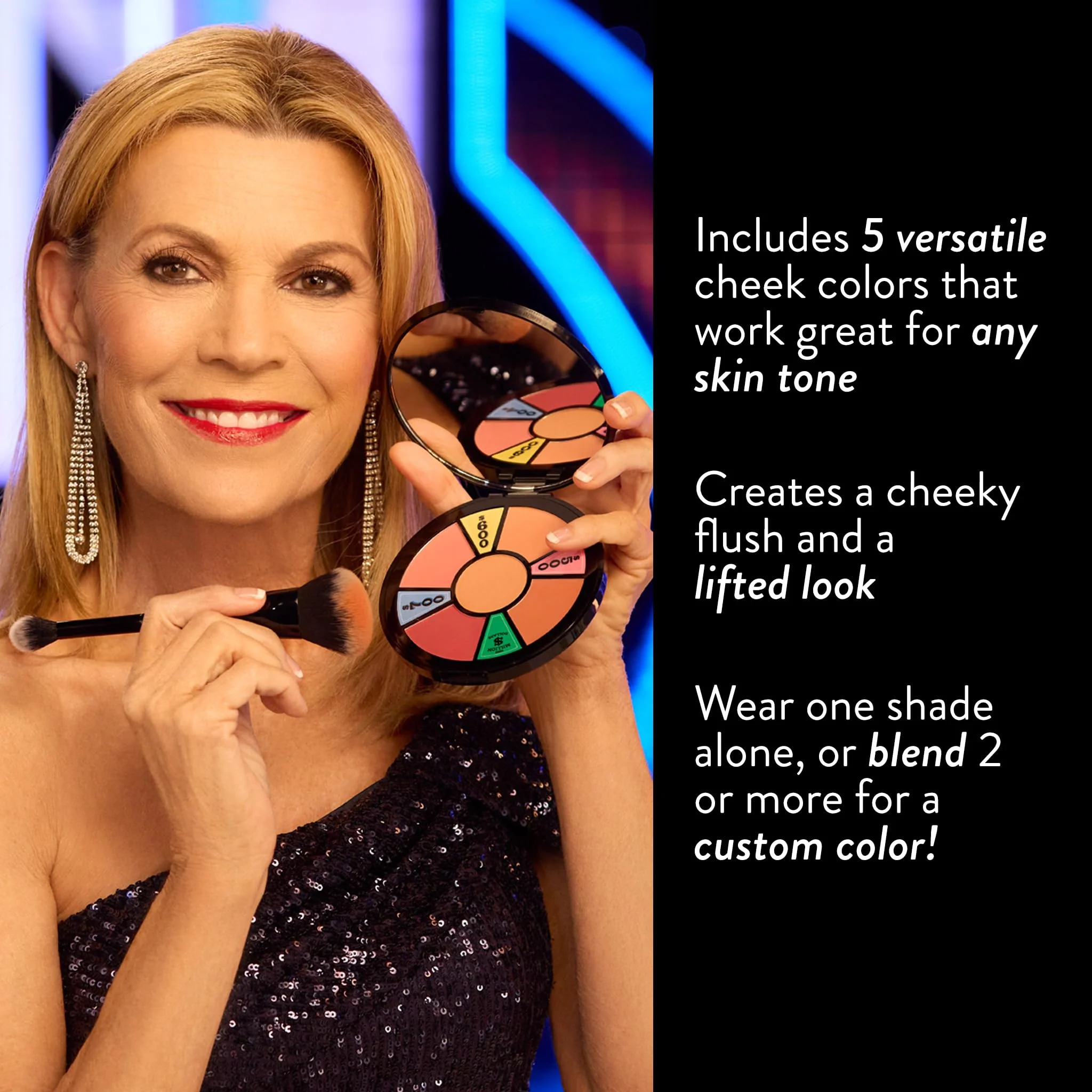 LAURA GELLER NEW YORK x Wheel of Fortune Limited Edition Collab The Wheel Blush Palette 5 pc Multi-Finish Blushes - Image 7