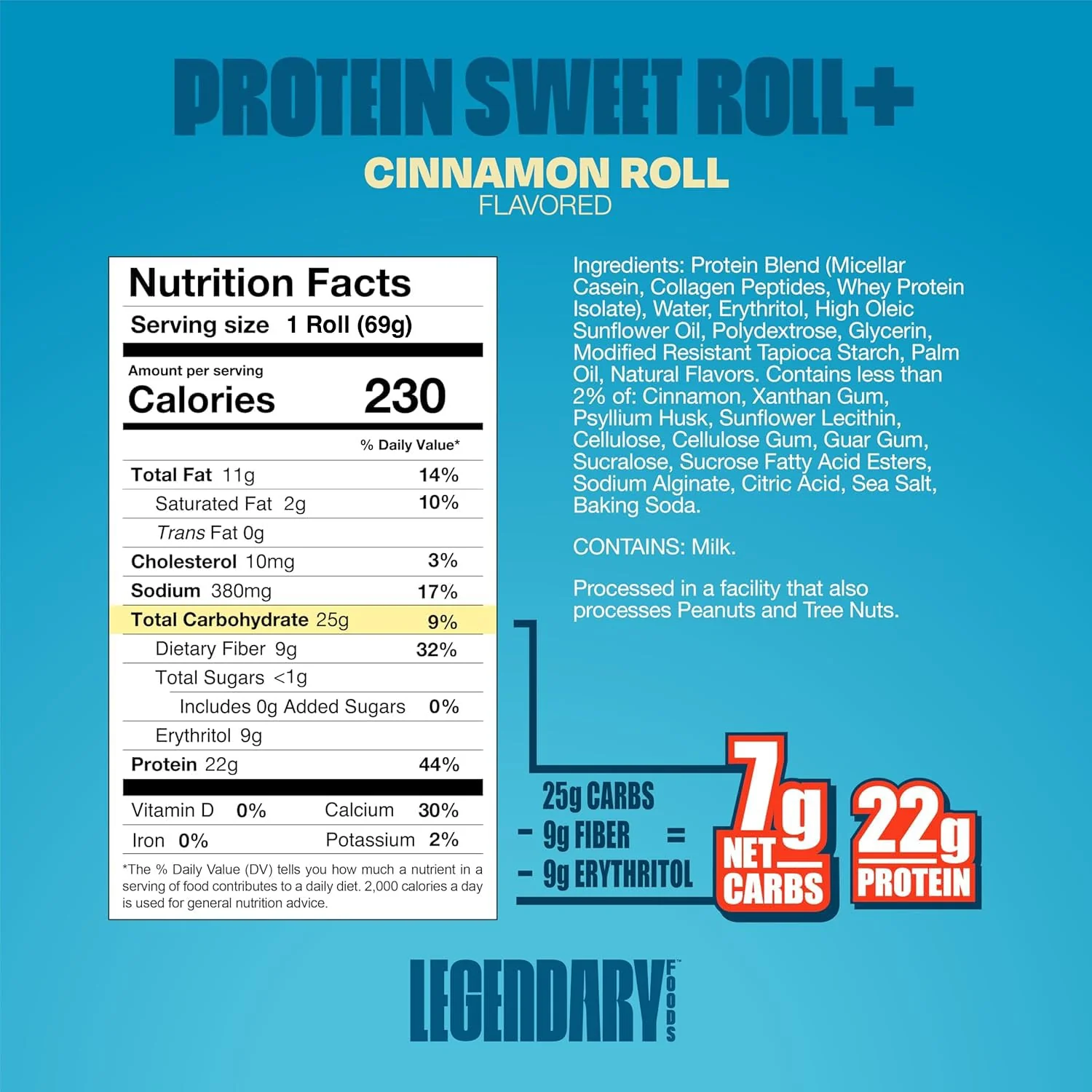 Legendary Foods Cinnamon Roll 22g Protein Bars – Gluten-Free, Low Carb Meal Option – Sweet Zero Sugar Snack, Keto-Friendly – 10-Pack High Protein Pre- or Post-Workout Nutrition Bars - Image 9