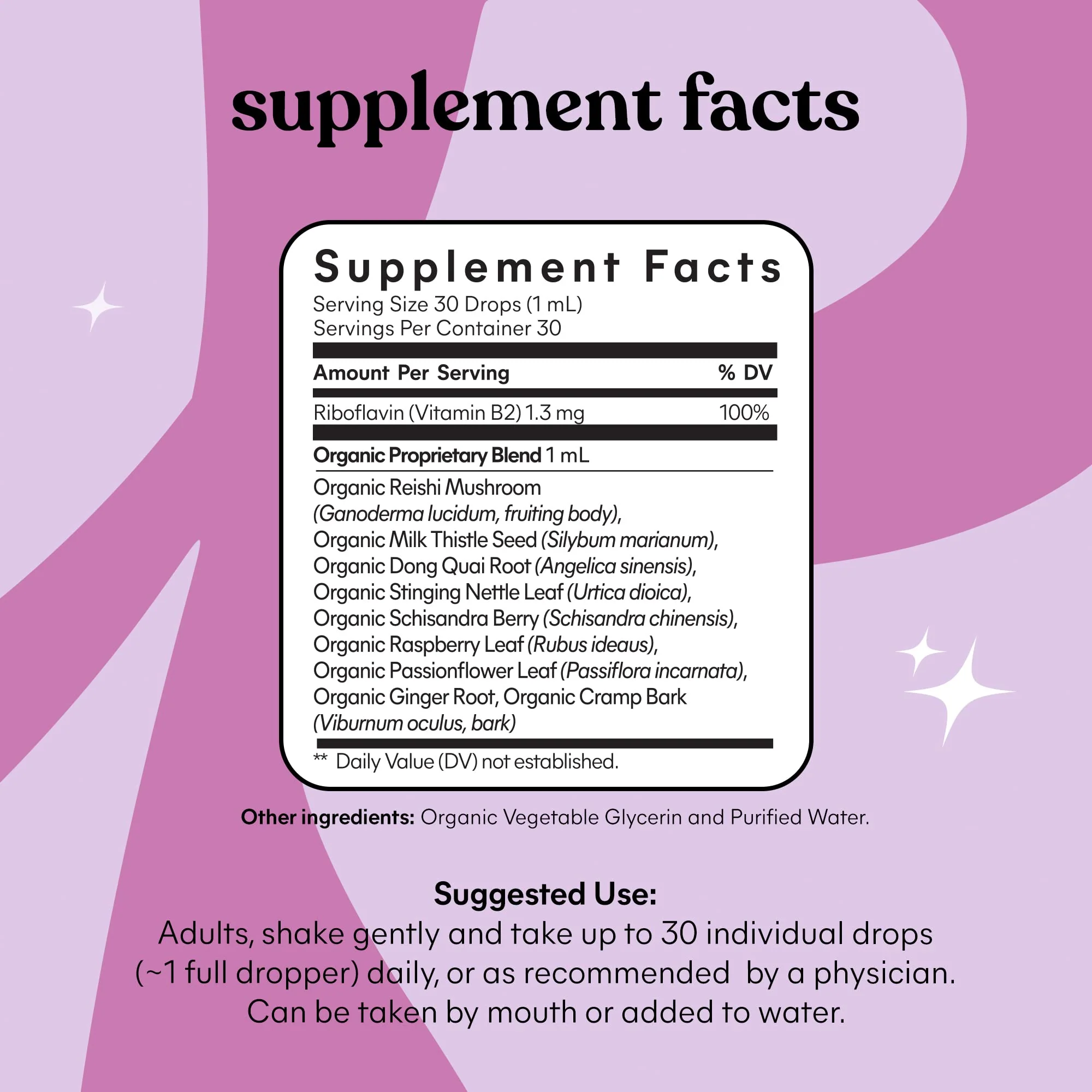 Lemme PMS Hormone Balance for Women Liquid Drops, PMS & Mild Period Cramping Relief, 10-in-1 Herbal Blend with Raspberry Leaf, Dong Quai, Cramp Bark, Reishi & B2, Organic, Sugar-Free, 1 fl oz - Image 4