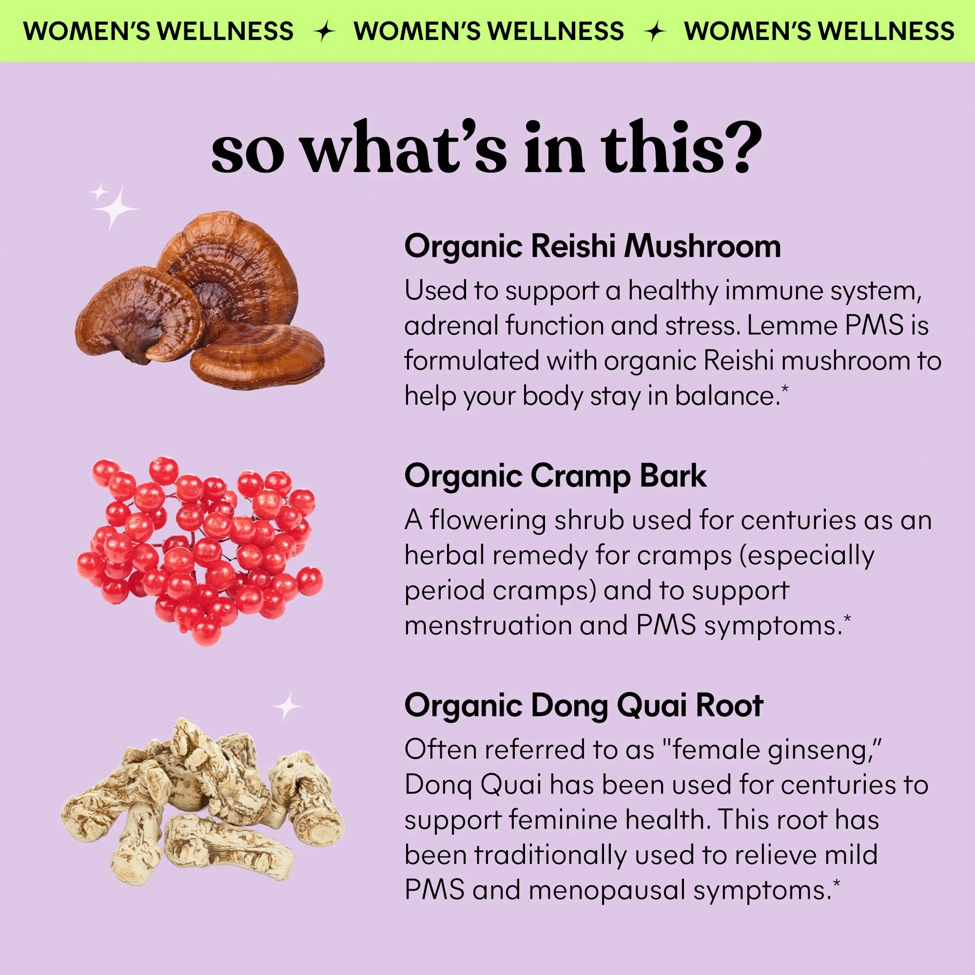Lemme PMS Hormone Balance for Women Liquid Drops, PMS & Mild Period Cramping Relief, 10-in-1 Herbal Blend with Raspberry Leaf, Dong Quai, Cramp Bark, Reishi & B2, Organic, Sugar-Free, 1 fl oz - Image 6