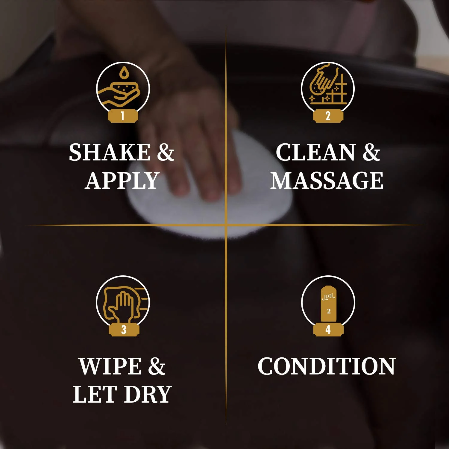 Lexol All Leather Cleaner for Car Interior, Couches and Furniture, Shoes and Boots, Purses and Handbags, Baseball Gloves and Horse Saddles, and More, 16.9 oz - Image 3
