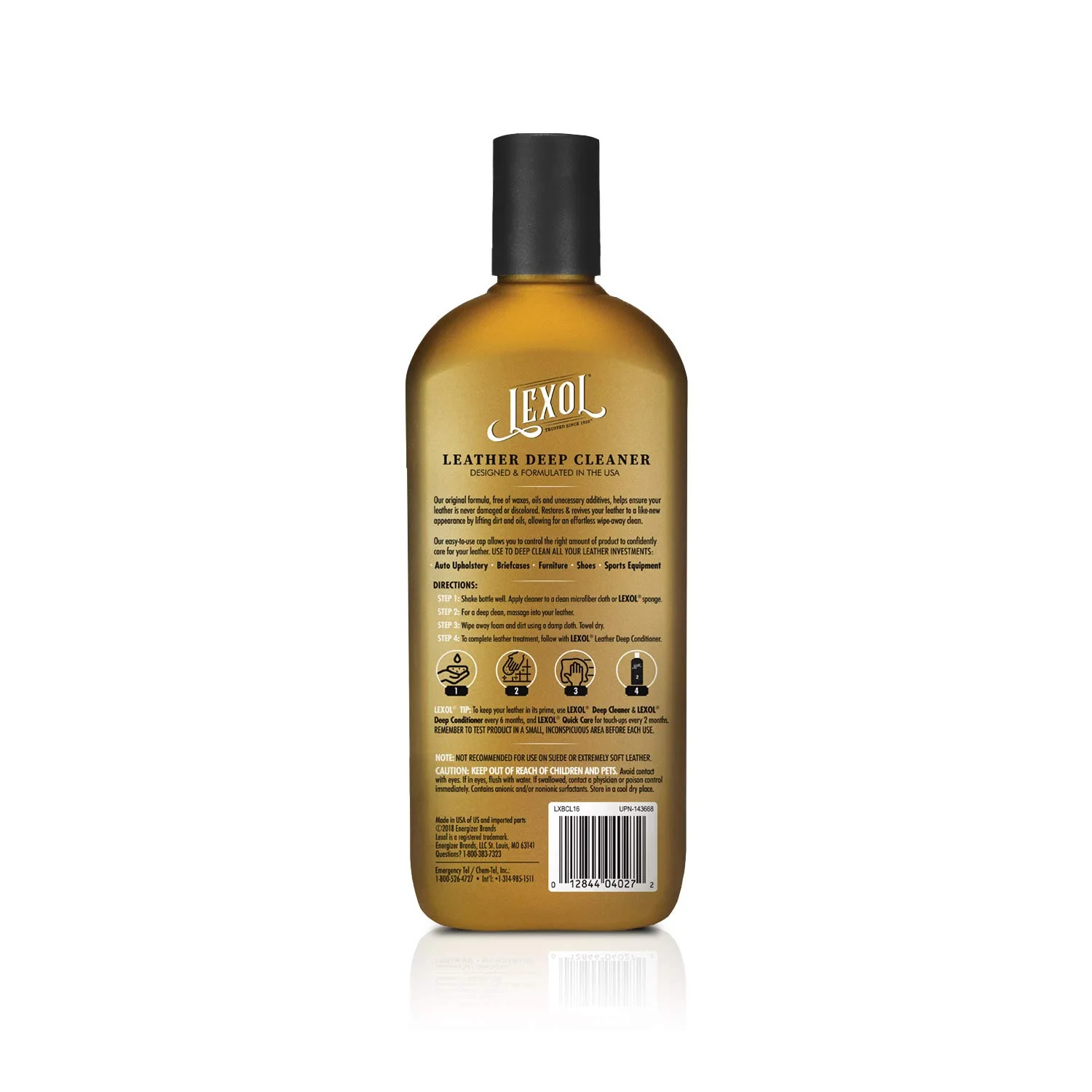 Lexol All Leather Cleaner for Car Interior, Couches and Furniture, Shoes and Boots, Purses and Handbags, Baseball Gloves and Horse Saddles, and More, 16.9 oz - Image 8