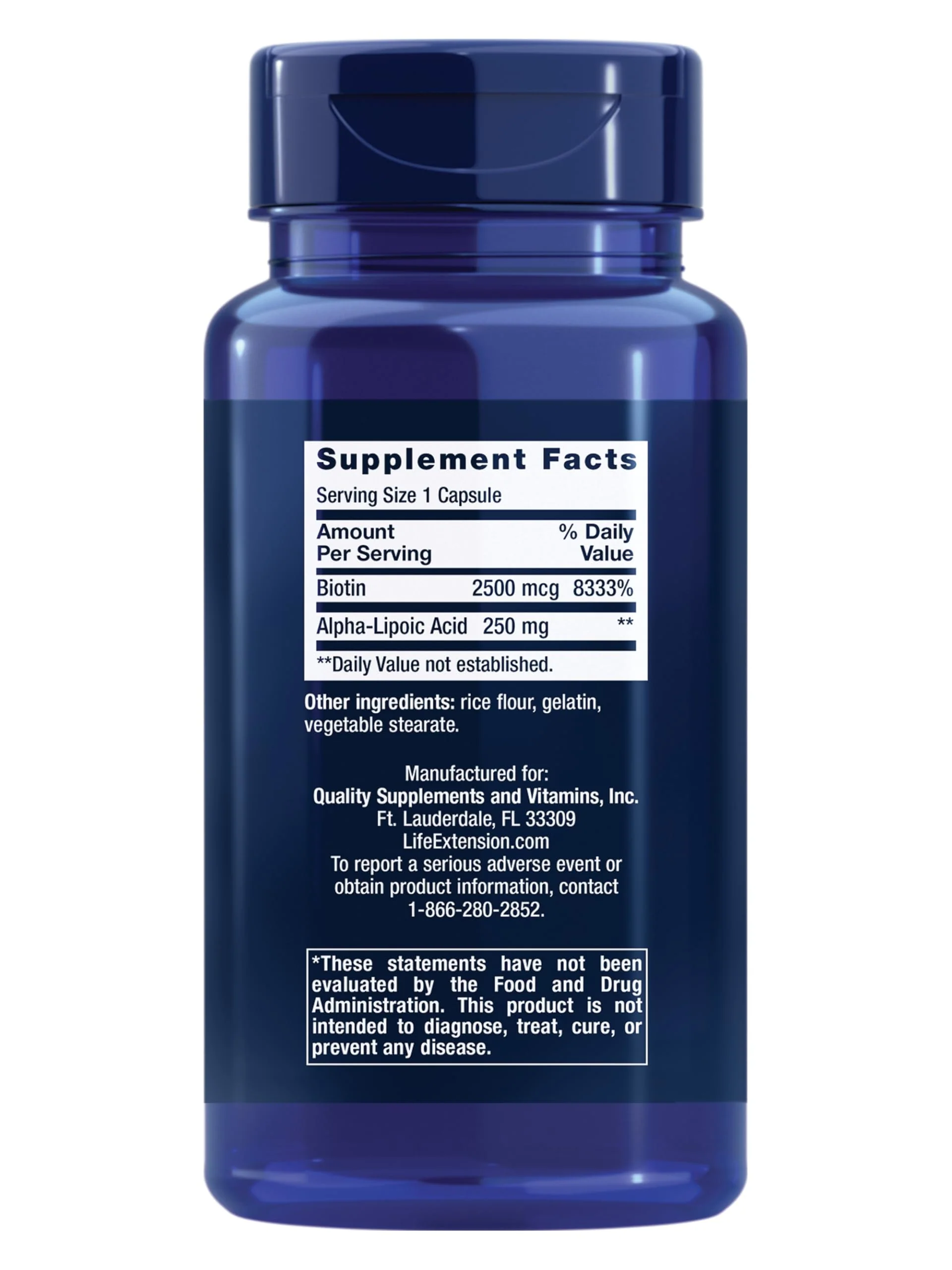 Life Extension Alpha-Lipoic Acid with Biotin, for Cell Protection, Universal antioxidant for Liver & Nerve Health, Gluten-Free, Non-GMO, 60 Capsules - Image 9