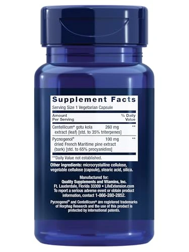 Life Extension Arterial Protect - Blood Pressure Supplement for Heart Health - with gotu kola and Pycnogenol Dried French Maritime Pine bark extracts - Gluten-Free, Non-GMO, Vegetarian - 30 Capsules - Image 9