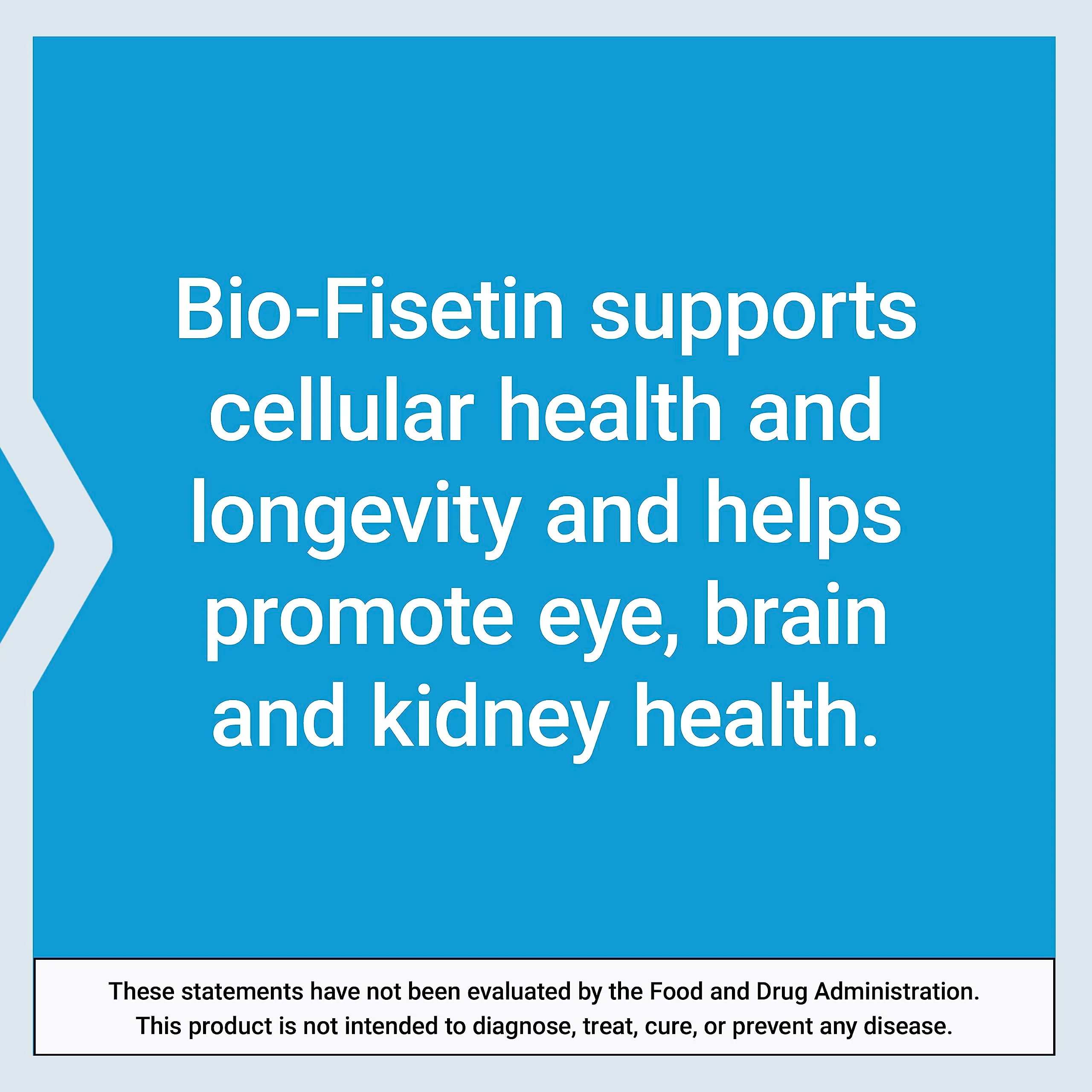 Life Extension Bio-Fisetin, Fisetin, galactomannans from Fenugreek Seed, Cellular Health, Cognitive Health, Longevity, Gluten-Free, Vegetarian, Non-GMO, 30 Vegetarian Capsules - Image 5