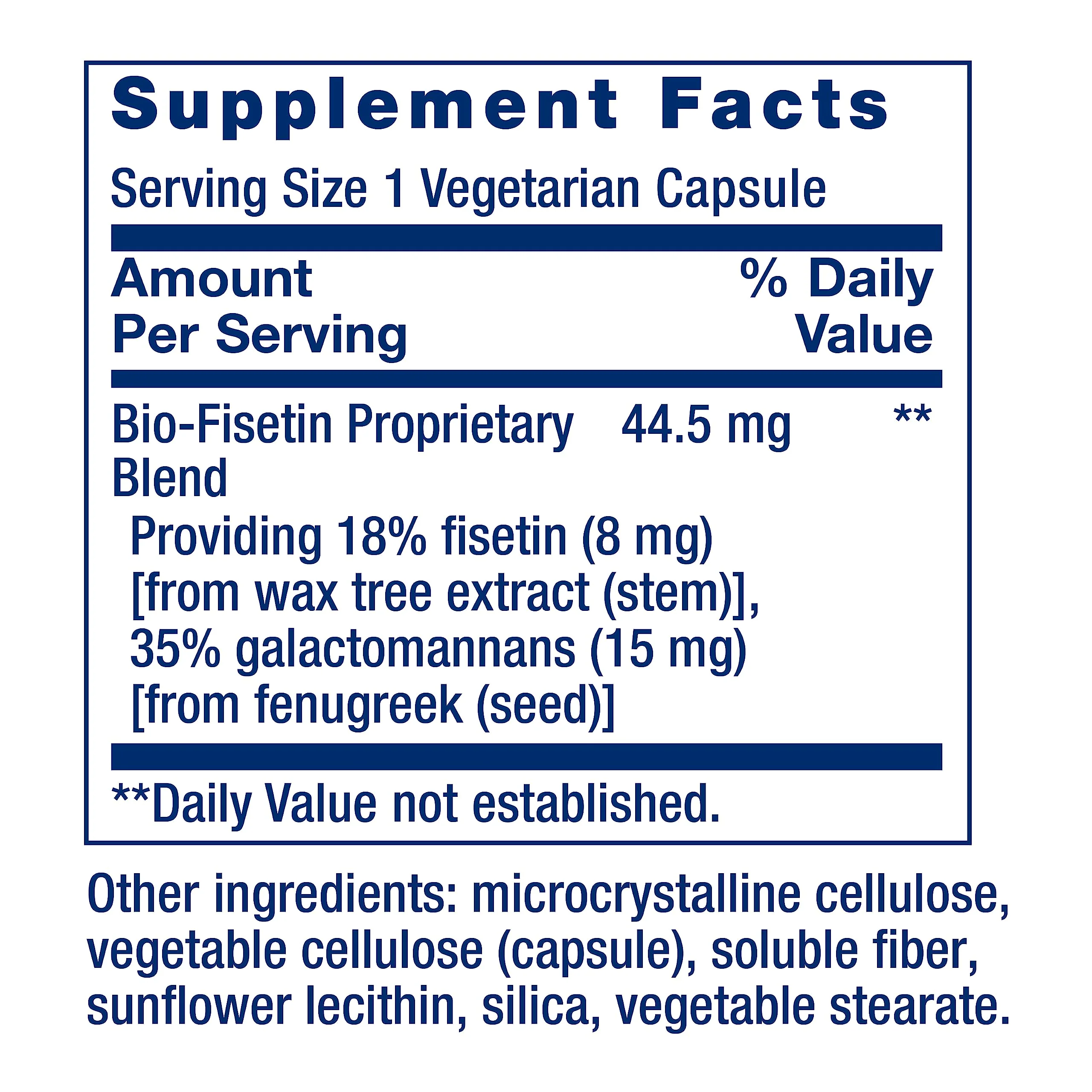 Life Extension Bio-Fisetin, Fisetin, galactomannans from Fenugreek Seed, Cellular Health, Cognitive Health, Longevity, Gluten-Free, Vegetarian, Non-GMO, 30 Vegetarian Capsules - Image 8