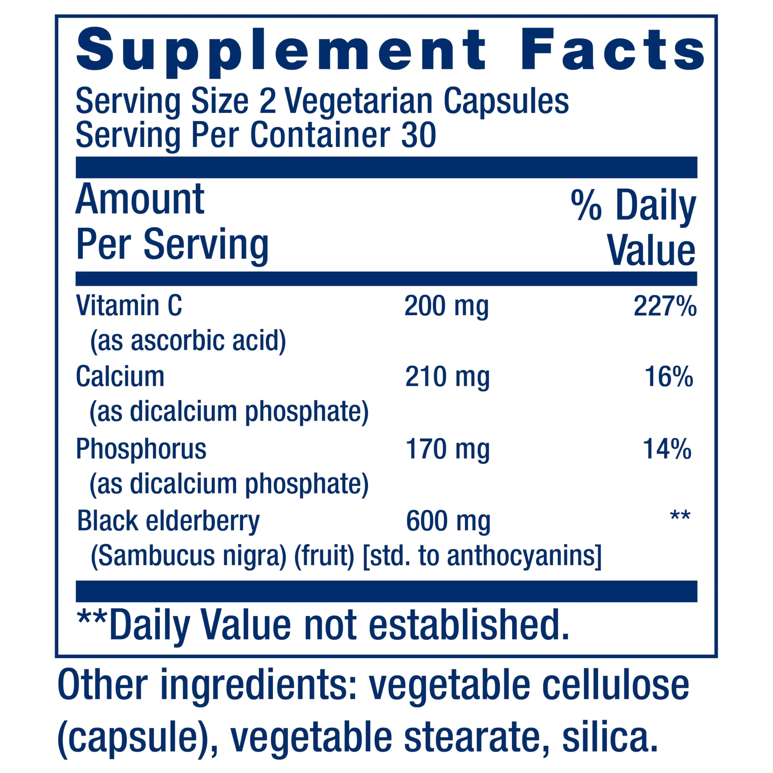 Life Extension Black Elderberry + Vitamin C, Everyday Immune Support from Elderberry & Vitamin C, Gluten Free, Non-GMO, Vegetarian, 60 Capsules - Image 8