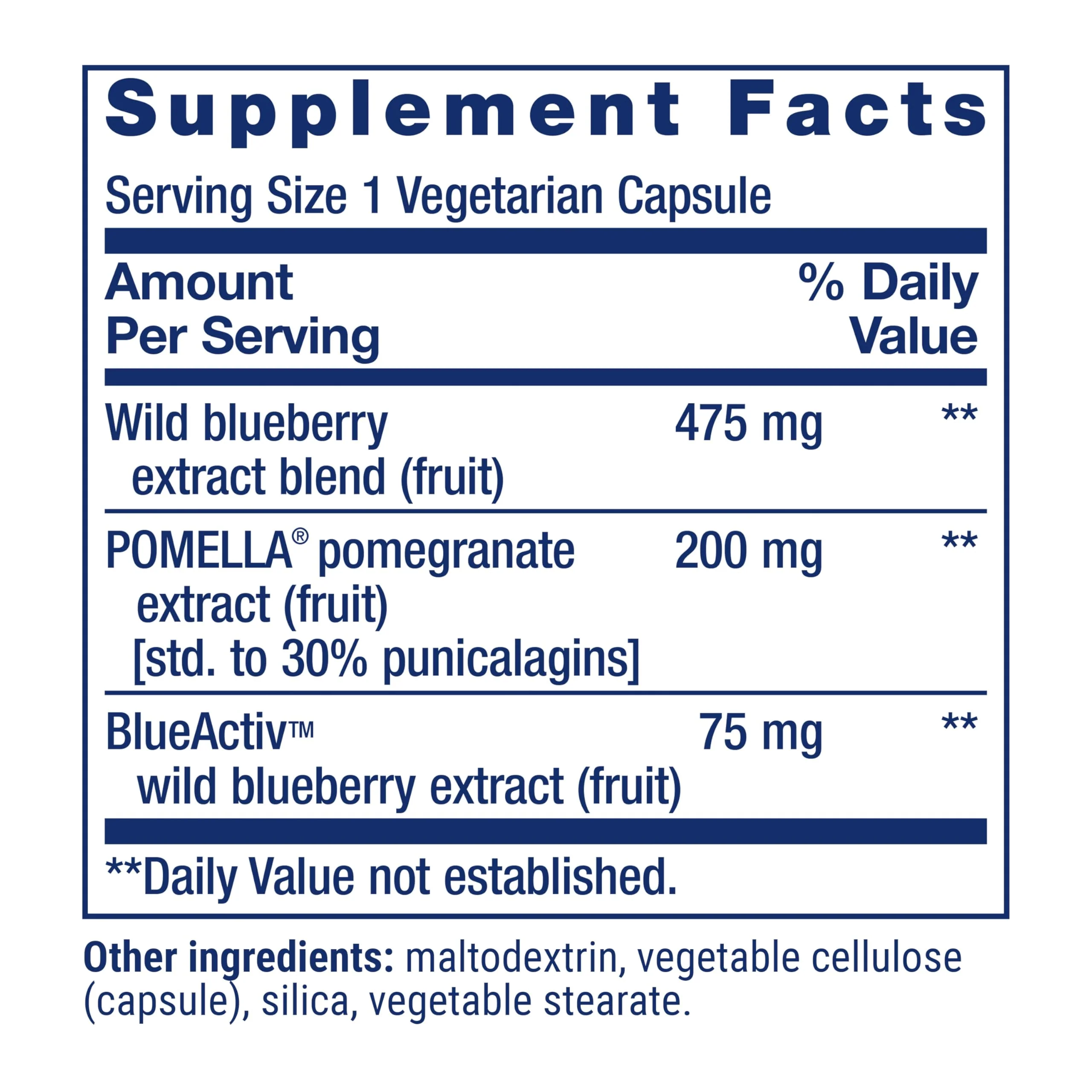 Life Extension Blueberry Extract and Pomegranate, arterial health support, antioxidant defense, gluten-free, non-GMO, vegetarian, 60 vegetarian capsules - Image 8