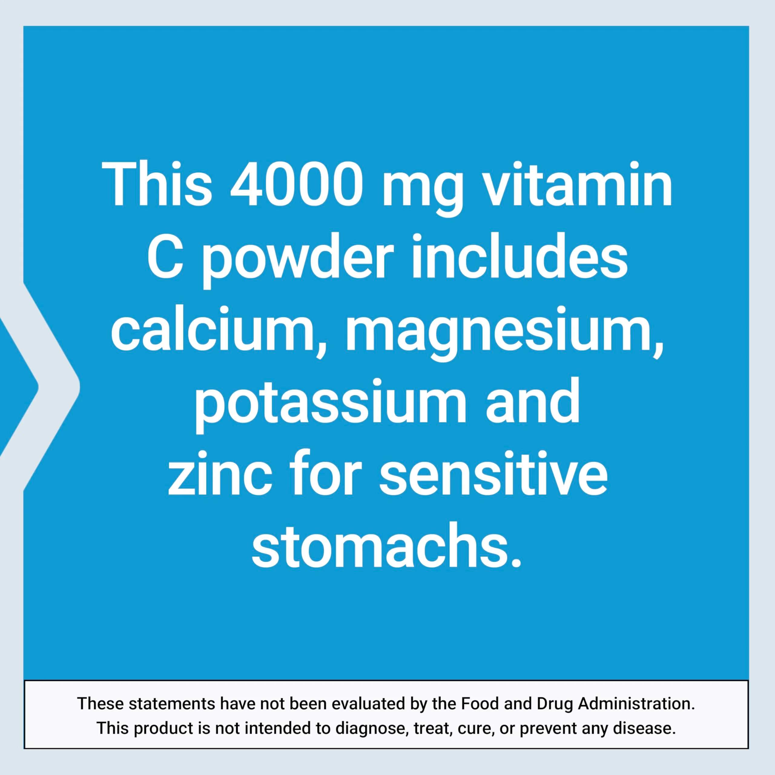 Life Extension Buffered Vitamin C Powder, buffering minerals, calcium, magnesium, potassium & zinc, for sensitive stomachs, gluten free, non-GMO, vegetarian, 454 grams, about 84 servings - Image 5