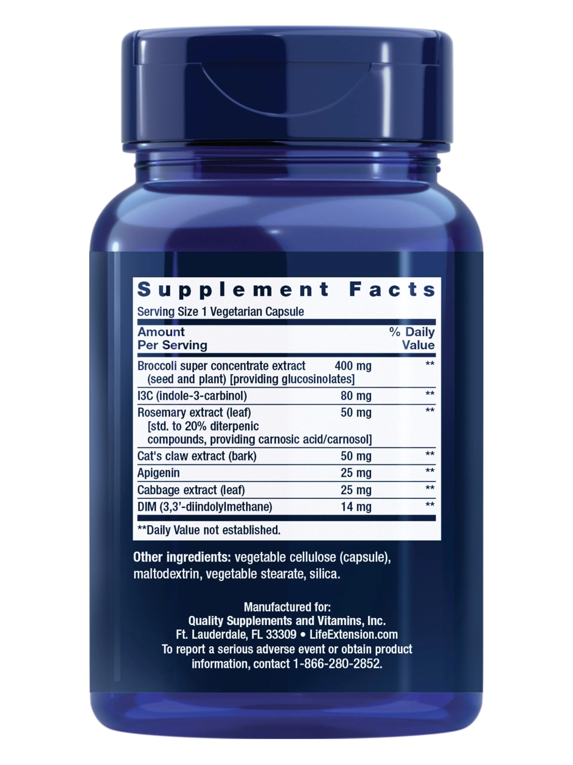 Life Extension Cruciferous Vegetable Extract Blend, Broccoli Extract, I3C, Helps Maintain DNA Health & Already Healthy Hormone Levels, Gluten Free, Non-GMO, Vegetarian, 60 Capsules - Image 9