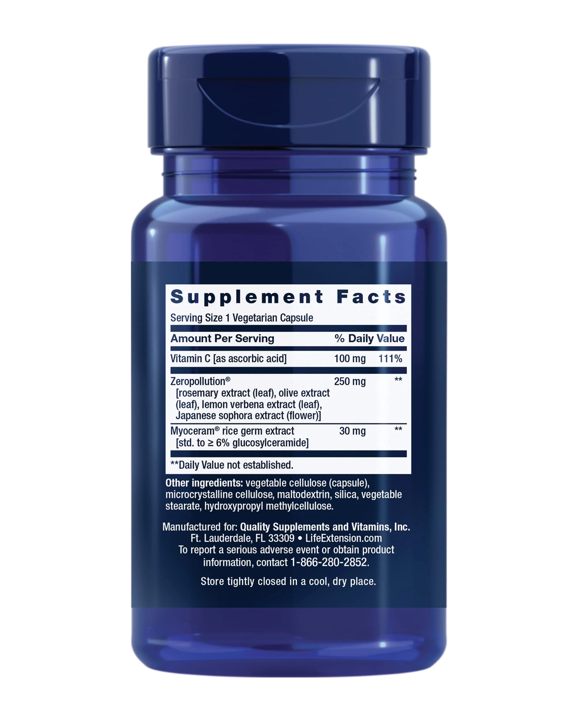 Life Extension Daily Skin Defense, Vitamin C, ceramides, Rosemary, Lemon Verbena, Helps Fight oxidative Stress & The Appearance of Wrinkles, Gluten-Free, Once-Daily, Non-GMO, Vegetarian, 30 Capsules - Image 3