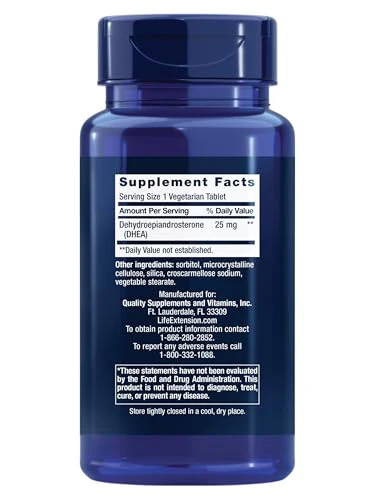 Life Extension DHEA 25 mg – Hormone Balance Supplement, Memory, Muscle Health, Bone Health, Men’s Health, Women’s Health, Gluten-Free, Non-GMO, Vegetarian, 100 Dissolve-in-Mouth Tablets - Image 11