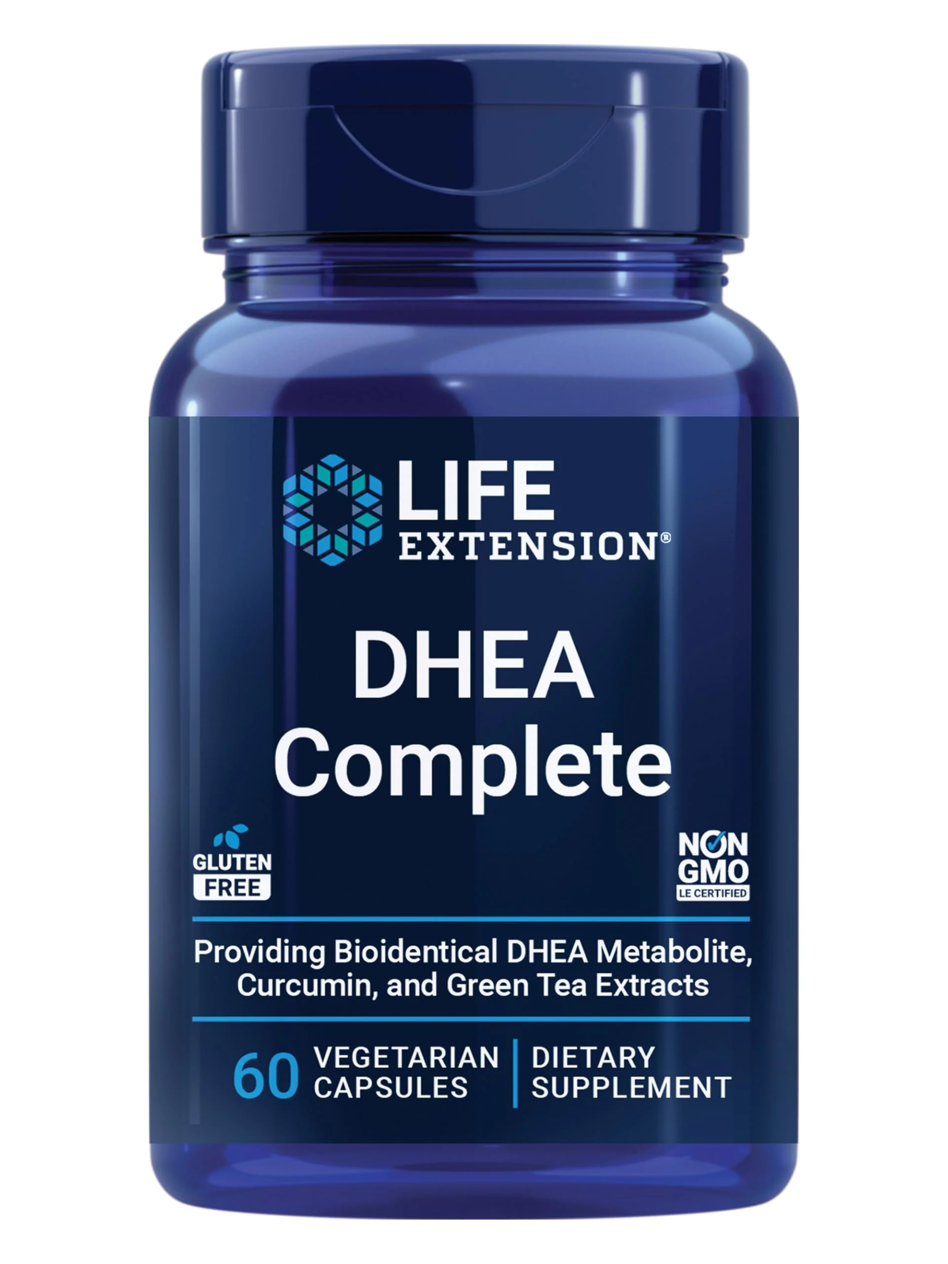 Life Extension DHEA and 7-Keto DHEA Complete Vegetarian Capsules to Maximize Support of a Healthy Body Weight & Mood, Lean Muscle Mass, Libido & More, Non-GMO, Gluten-Free, 60 Count