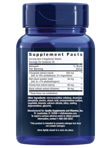 Life Extension Estrogen Balance Elite, Menopause Support Supplement, Hormone Balance, hot Flashes, Night Sweats, Vaginal Dryness, Gluten-Free, Non-GMO, Vegetarian, 60 Tablets. - Image 10