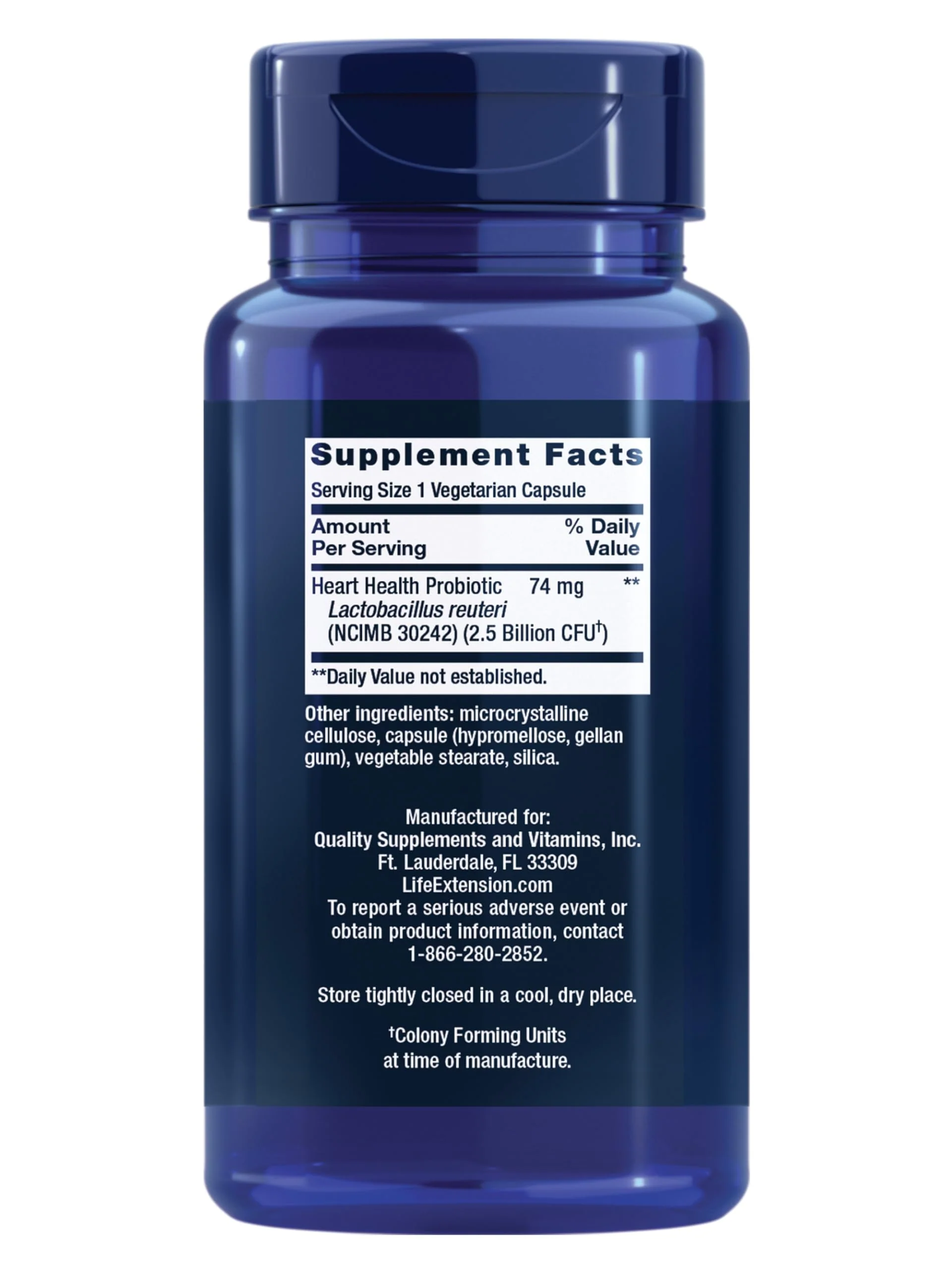 Life Extension FLORASSIST® Probiotic Heart Health, Lactobacillus reuteri 30242, Promotes Heart Health and Already Healthy Cholesterol Levels, Gluten-Free, Non-GMO, Vegetarian, 60 Capsules - Image 9