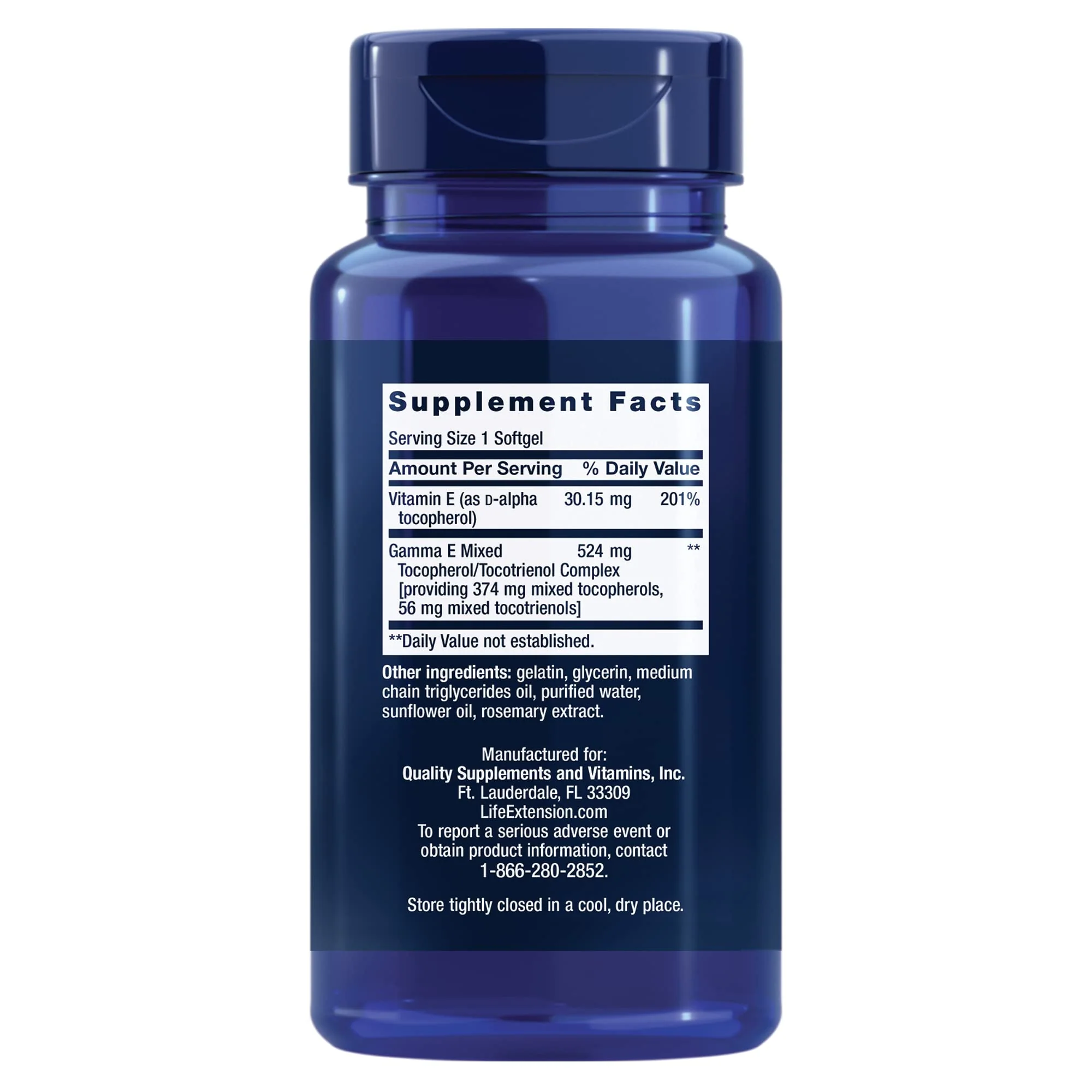 Life Extension Gamma E Mixed Tocopherols & Tocotrienols – Complete Vitamin E Spectrum, Antioxidant Protection – Non-GMO, Gluten-Free – 60 Softgels - Image 9