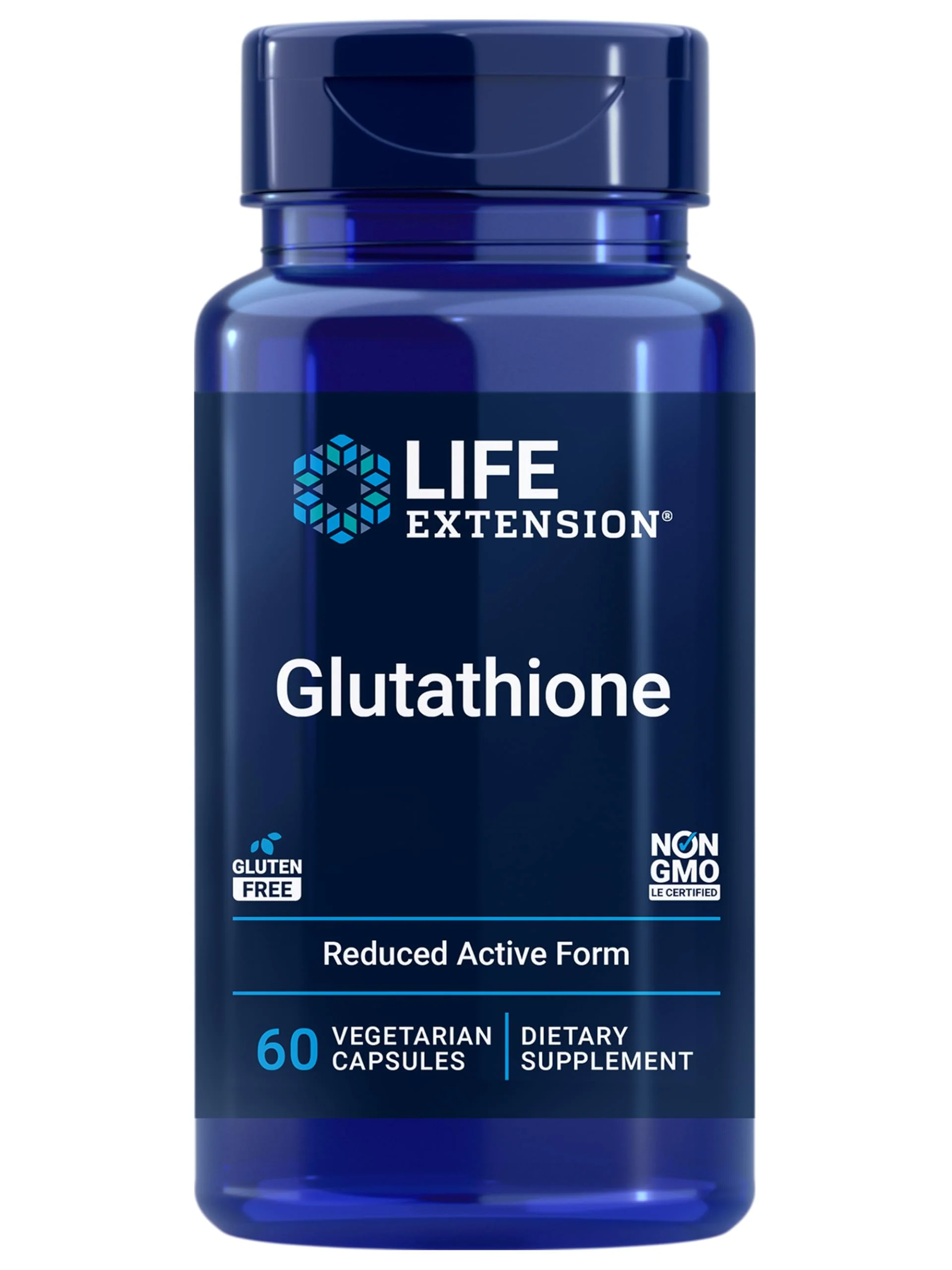 Life Extension Glutathione 500 mg – Glutathione Capsules, Antioxidant Supplement, Oxidative Stress, Active Reduced Form – Gluten-Free, Non-GMO, Vegetarian – 60 Capsules
