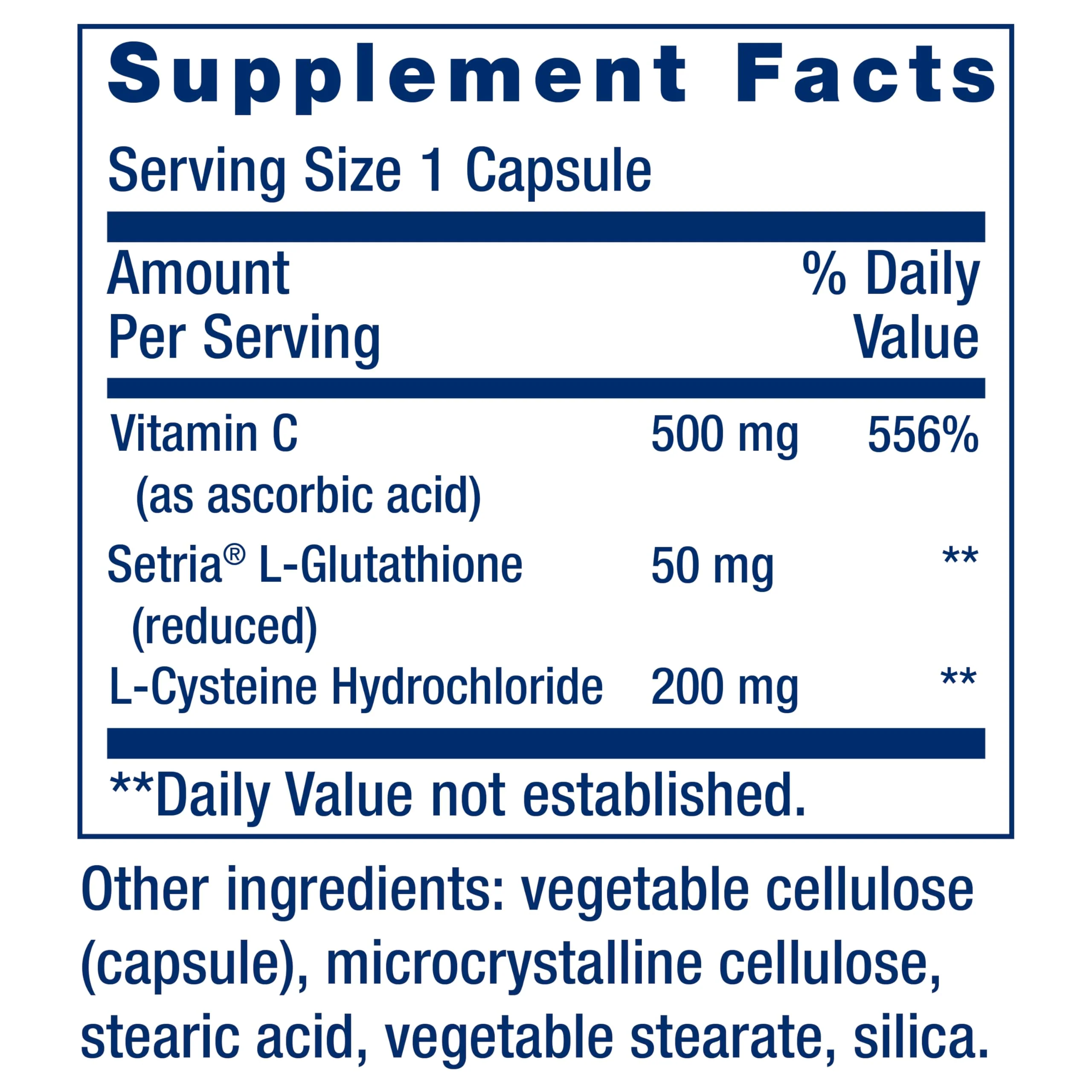 Life Extension Glutathione, Cysteine & C, 500 mg of Vitamin C, Powerful antioxidant Supplement to Support Liver Health, Gluten-Free, Non-GMO, 100 Capsules - Image 8